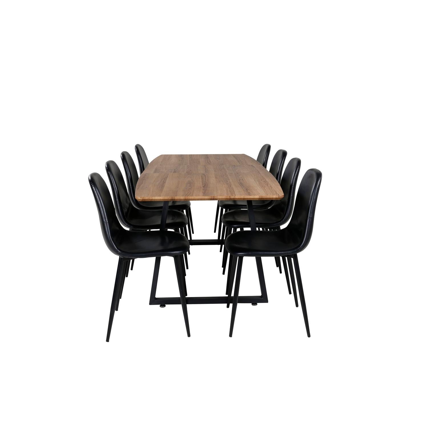 Essgruppe Esstisch Inca mit Stühlen Polar - Schwarz-Essgruppen-Venture Home-le canapé