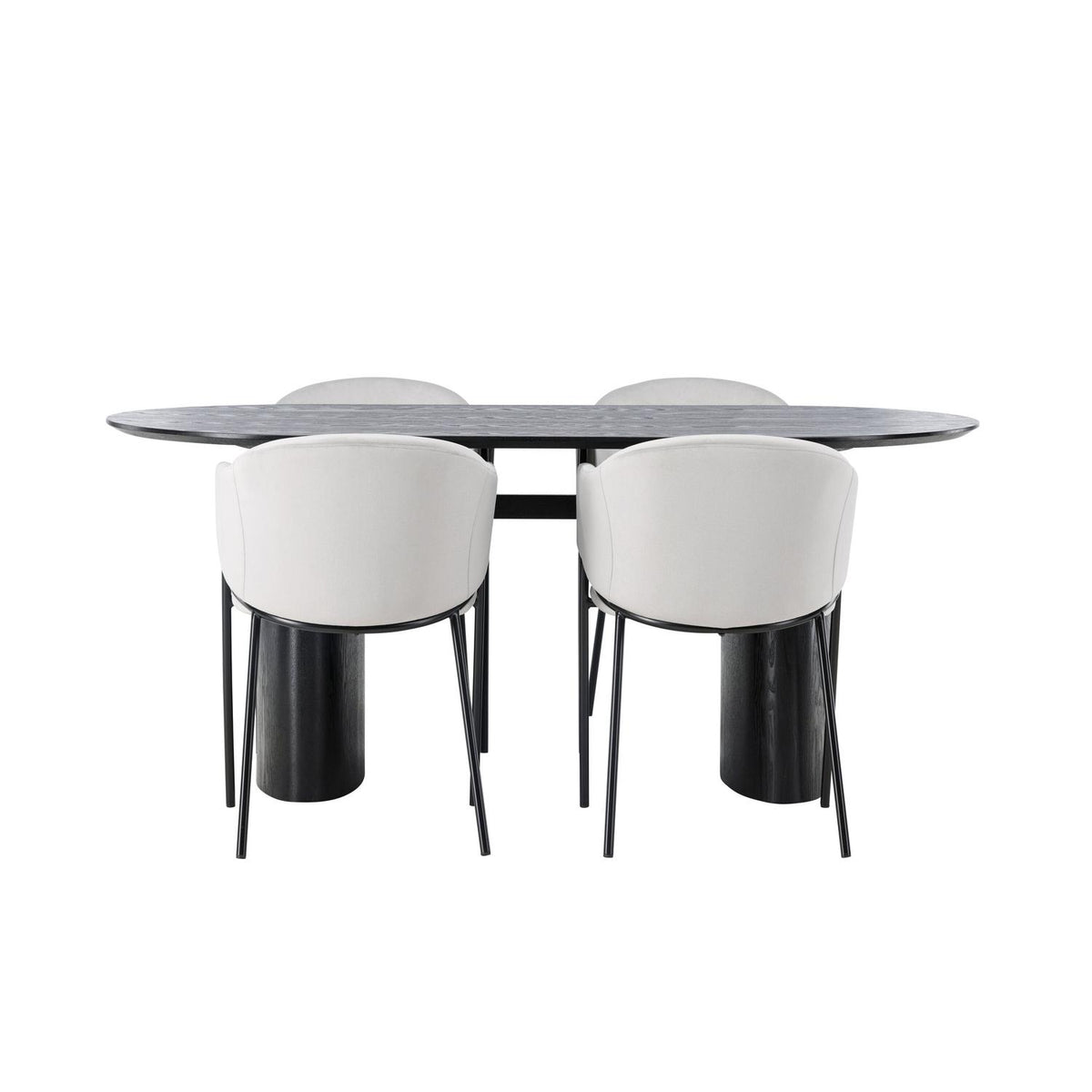 Essgruppe Esstisch Isolde 180*90cm mit Stühlen Evelina aus Samt-Essgruppen-Venture Home-le canapé