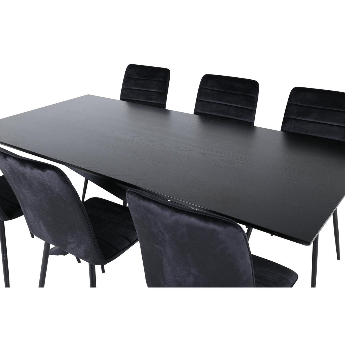 Essgruppe Esstisch Piazza 180*90cm mit Stühlen Windu aus Samt-Essgruppen-Venture Home-le canapé