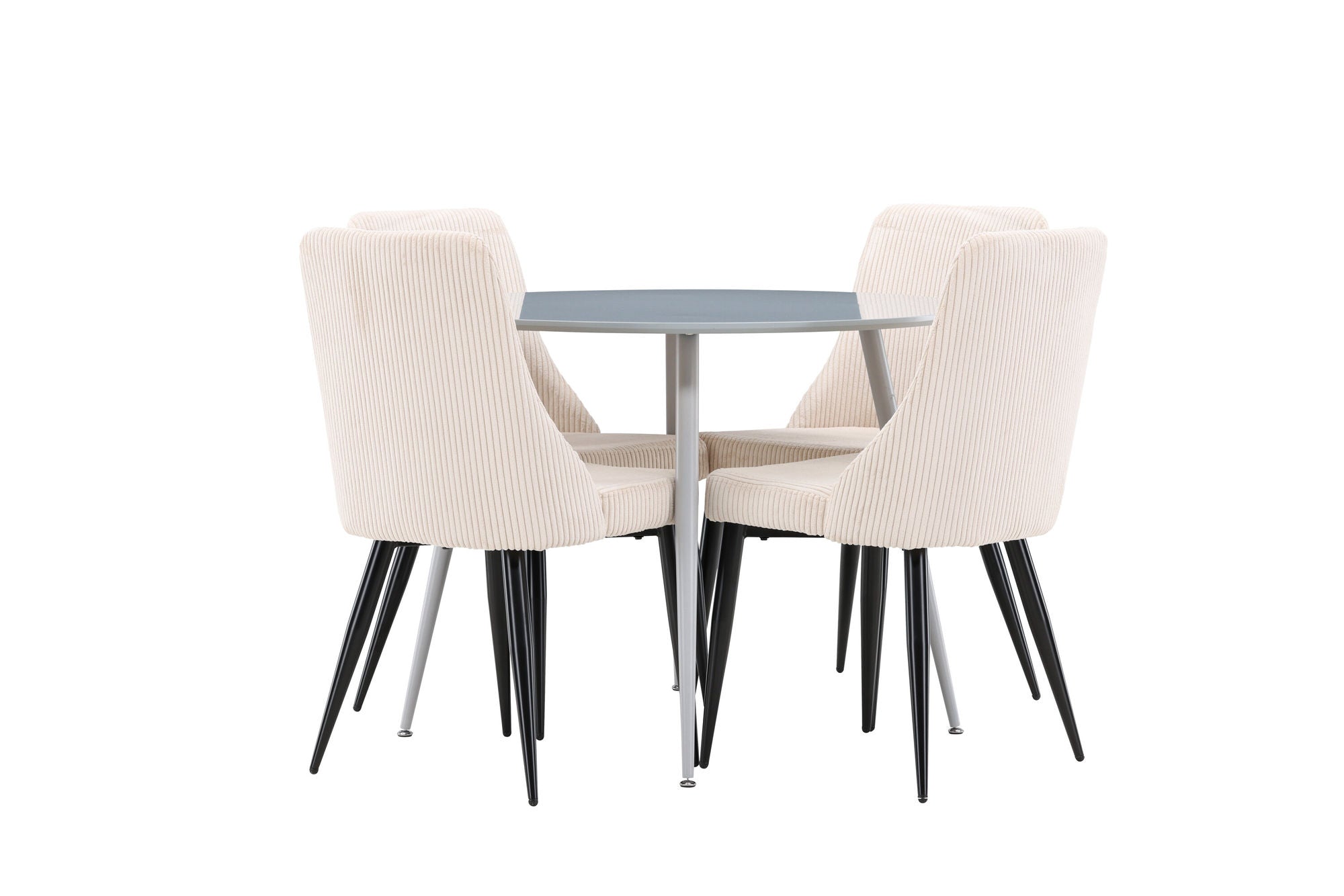 Essgruppe Esstisch Plaza rund ø100cm mit Stühlen Leone aus KordEssgruppe Rund