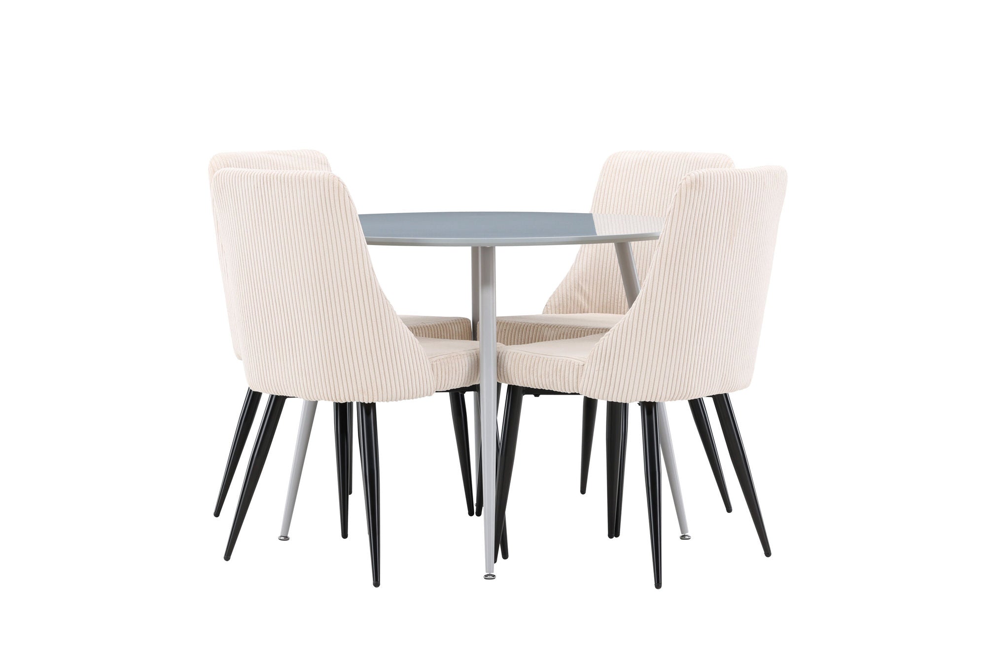 Essgruppe Esstisch Plaza rund ø100cm mit Stühlen Leone aus KordEssgruppe Rund