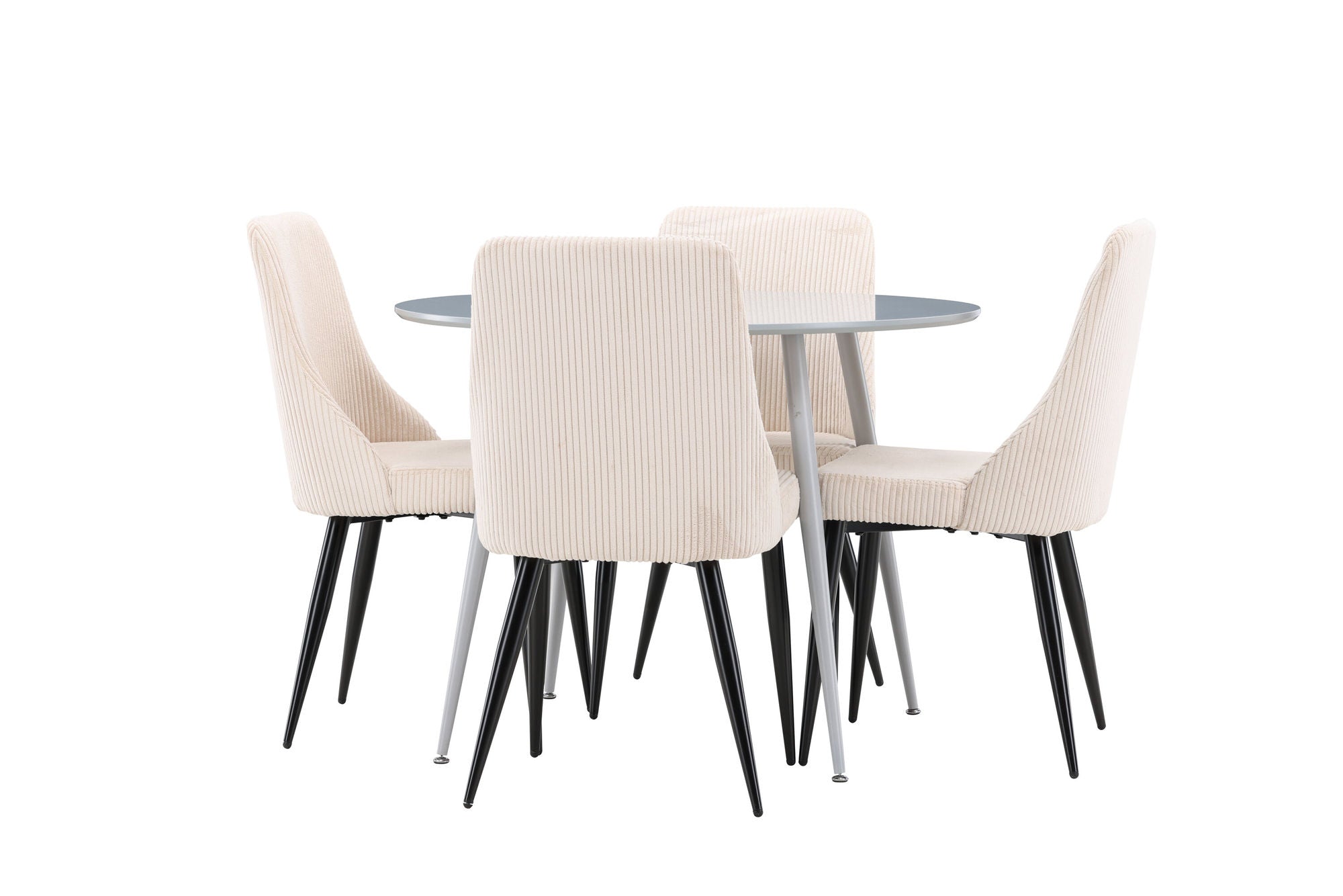 Essgruppe Esstisch Plaza rund ø100cm mit Stühlen Leone aus KordEssgruppe Rund