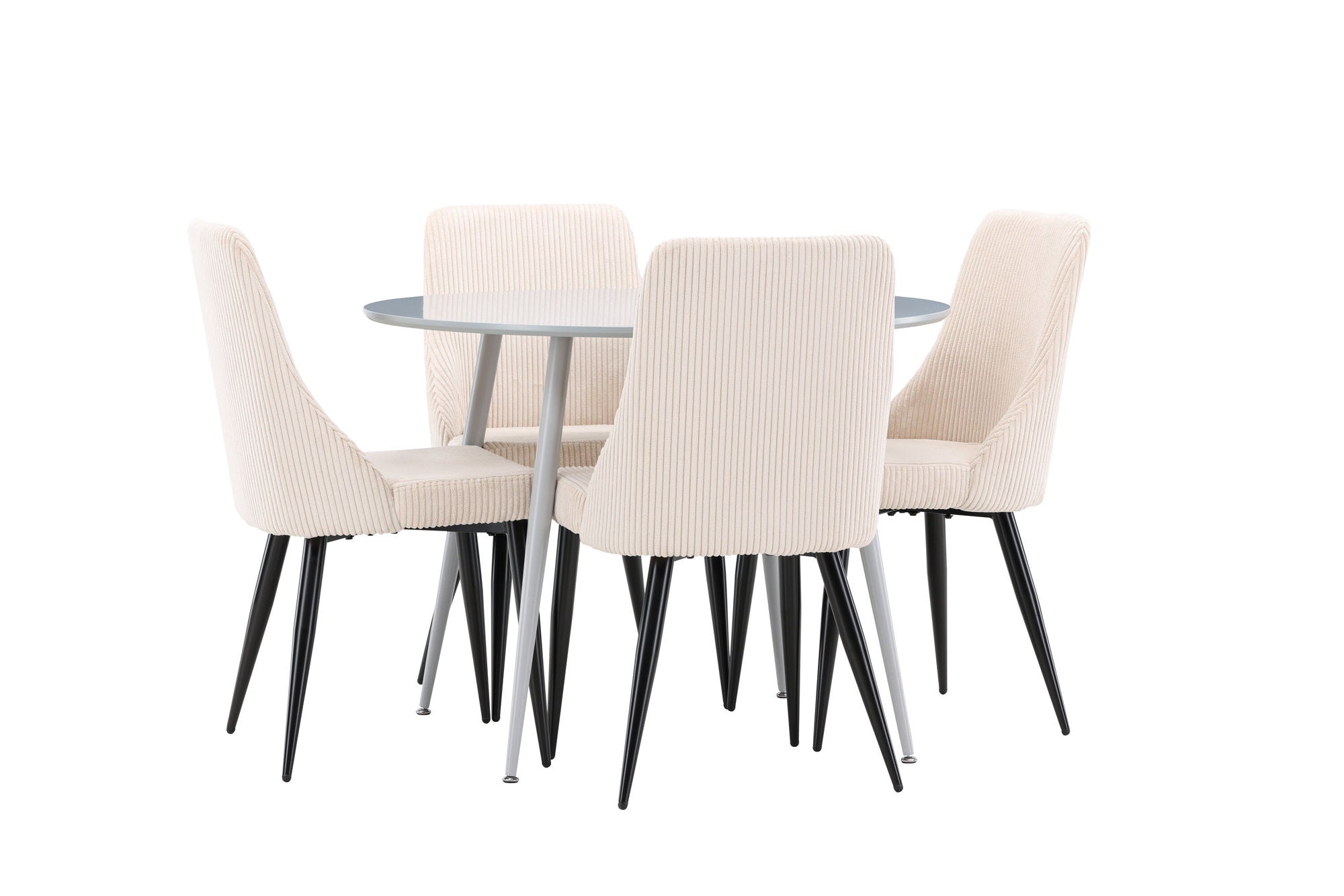 Essgruppe Esstisch Plaza rund ø100cm mit Stühlen Leone aus KordEssgruppe Rund