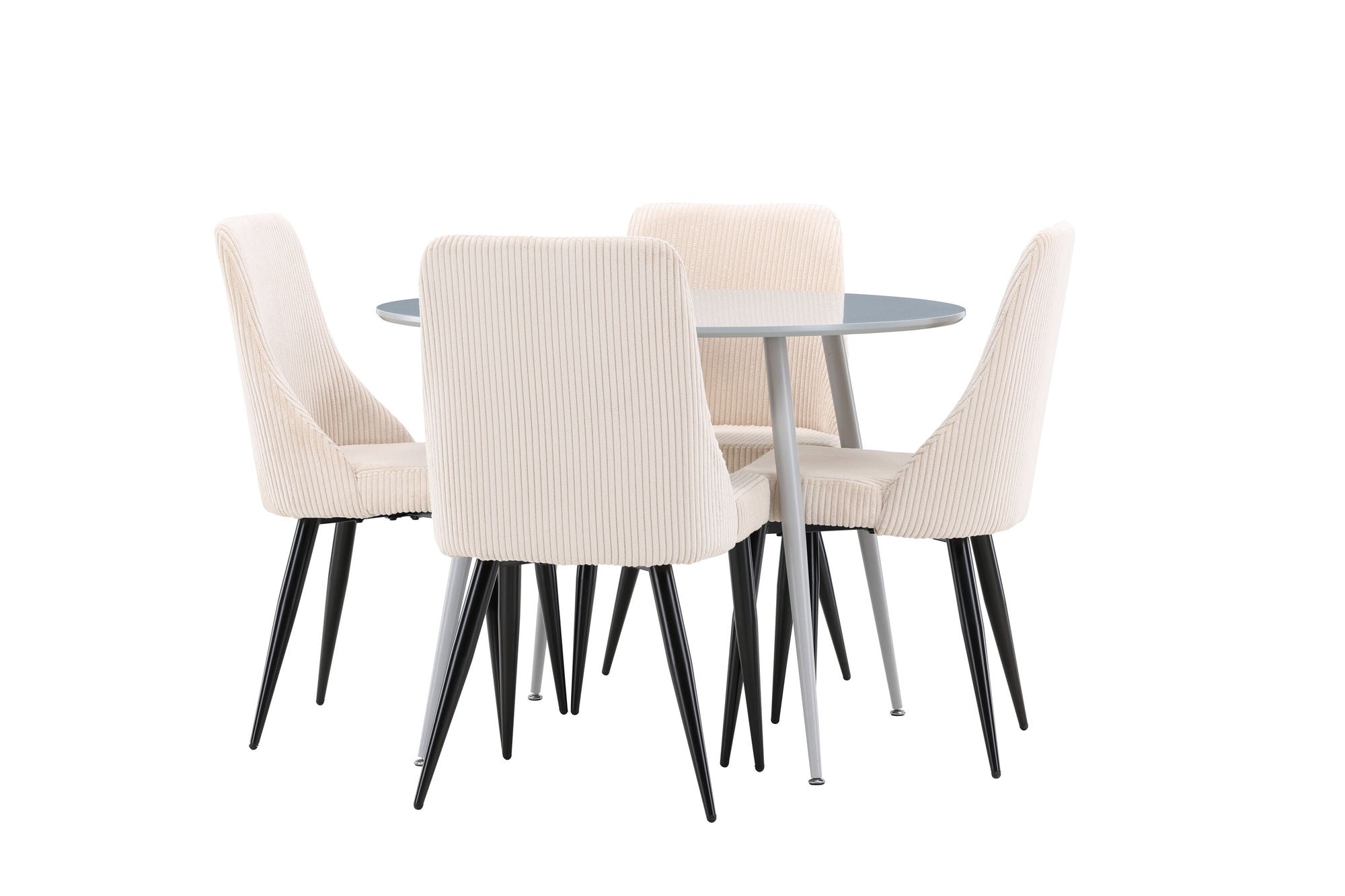 Essgruppe Esstisch Plaza rund ø100cm mit Stühlen Leone aus KordEssgruppe Rund
