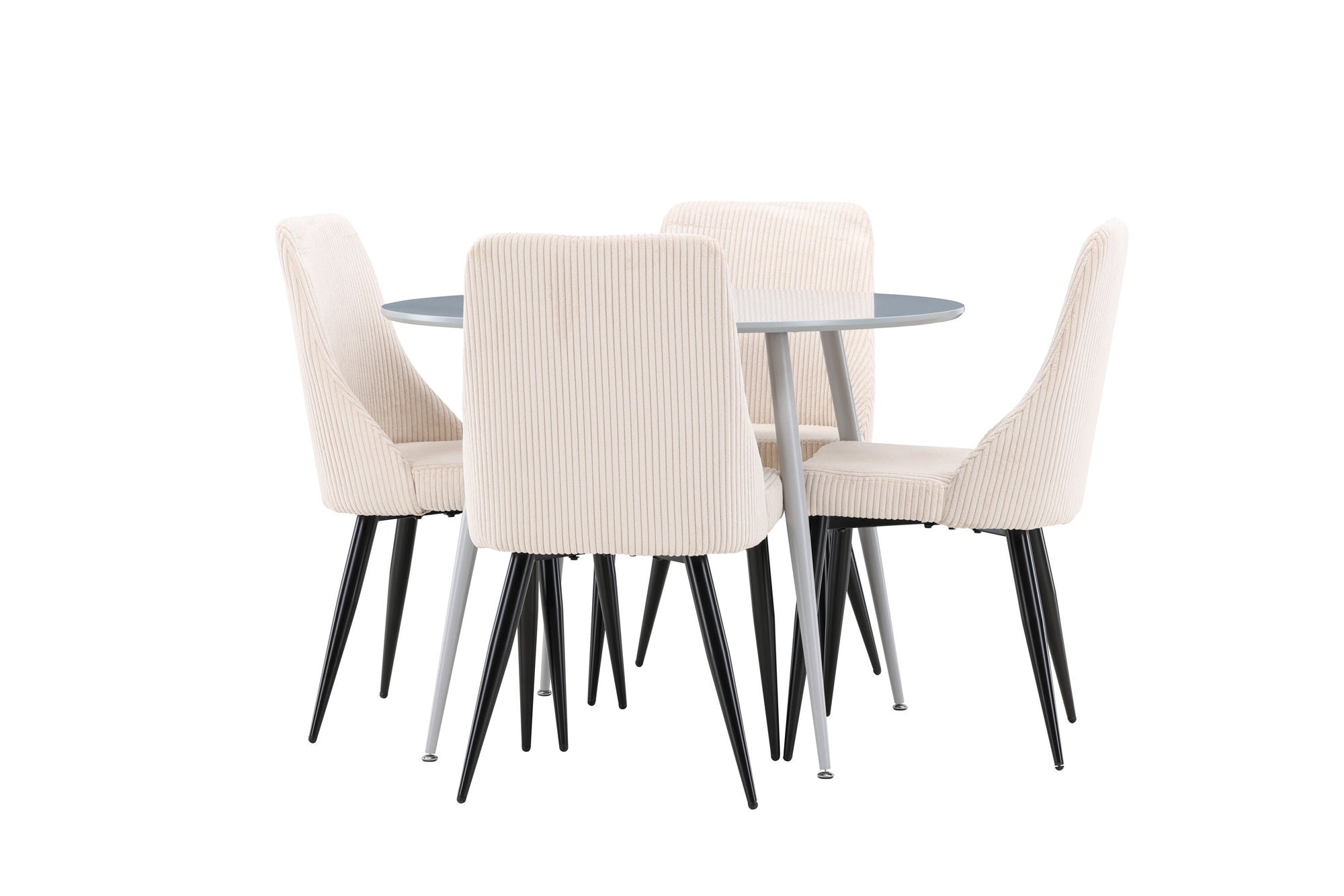 Essgruppe Esstisch Plaza rund ø100cm mit Stühlen Leone aus KordEssgruppe Rund