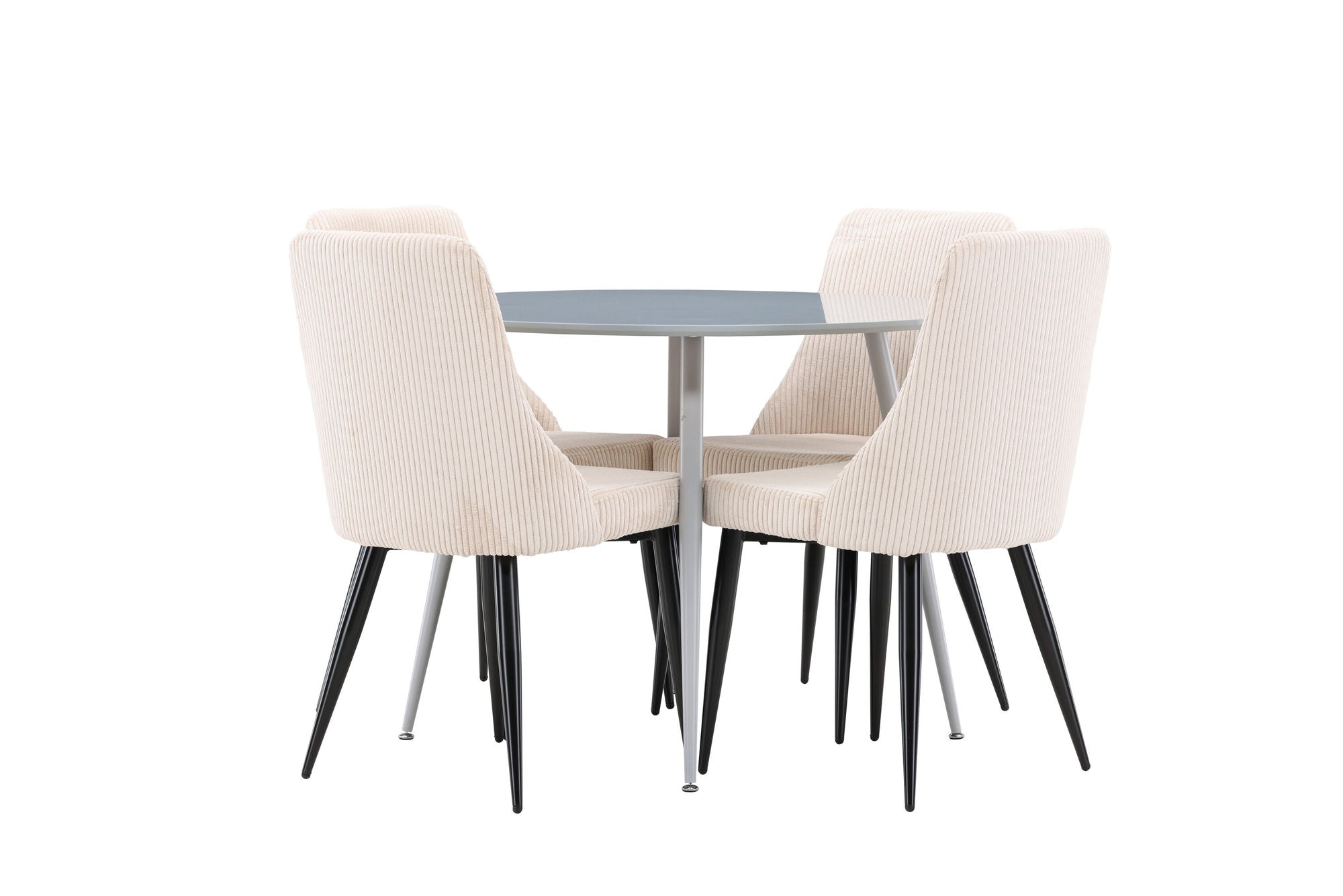 Essgruppe Esstisch Plaza rund ø100cm mit Stühlen Leone aus KordEssgruppe Rund