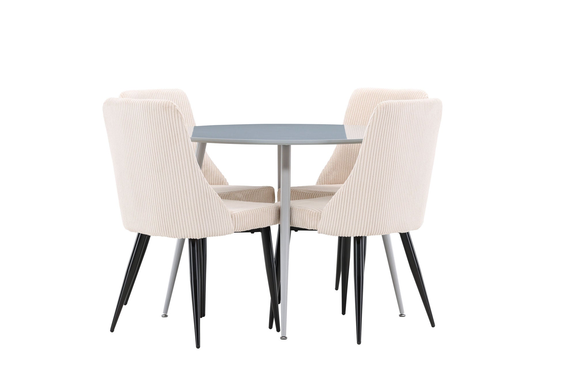 Essgruppe Esstisch Plaza rund ø100cm mit Stühlen Leone aus KordEssgruppe Rund