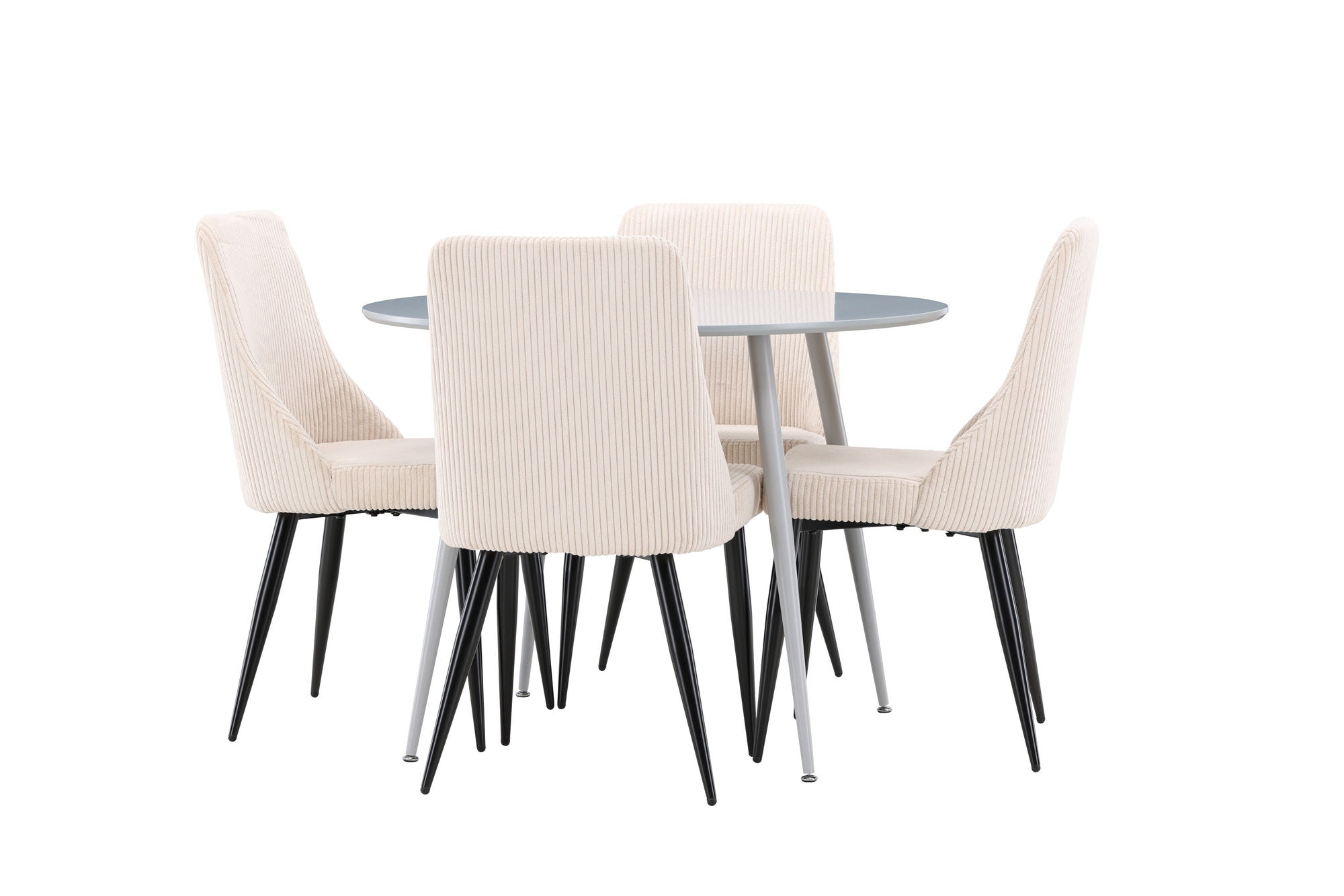Essgruppe Esstisch Plaza rund ø100cm mit Stühlen Leone aus KordEssgruppe Rund