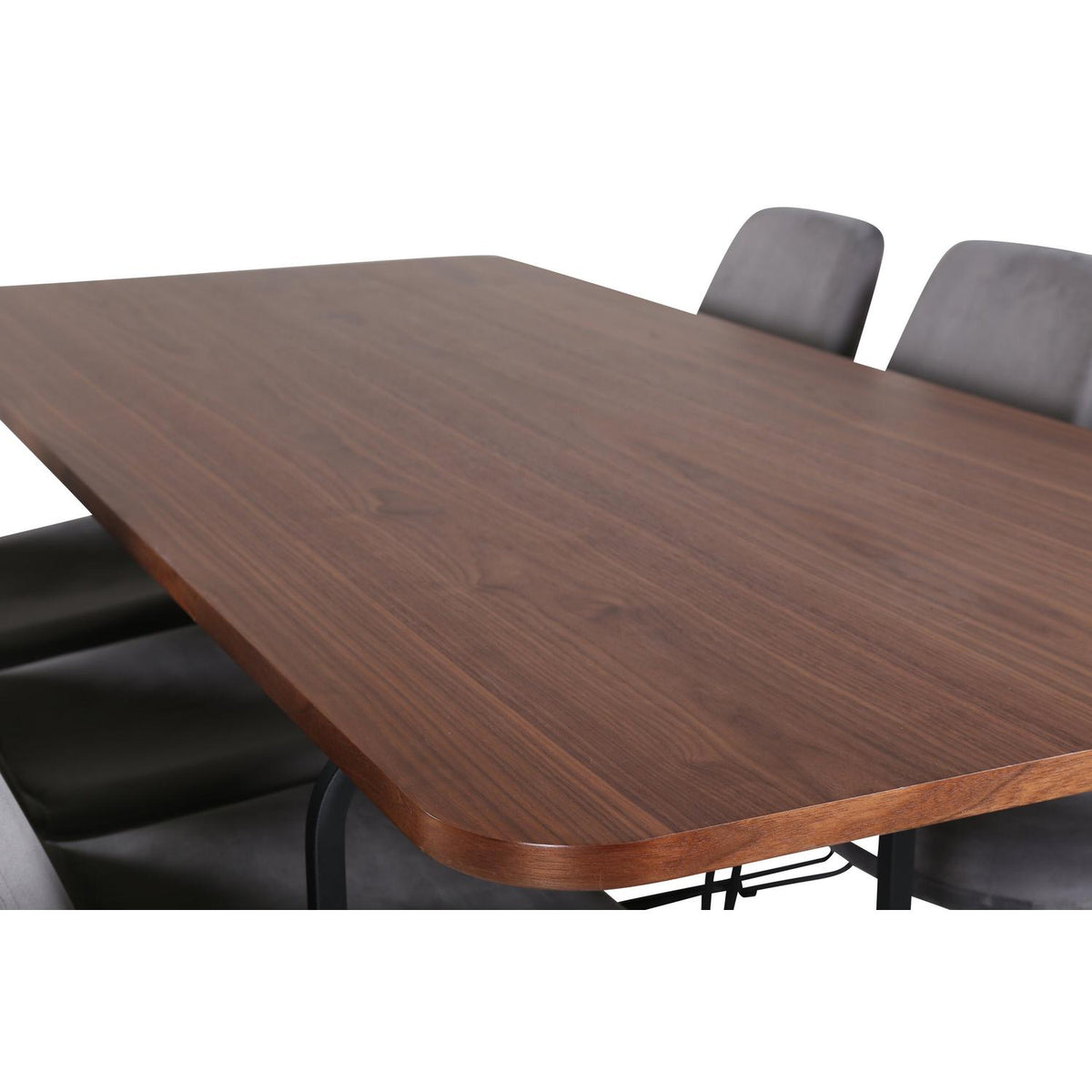 Essgruppe Esstisch Uno 200*90cm mit Stühlen Muce aus Samt-Essgruppen-Venture Home-le canapé