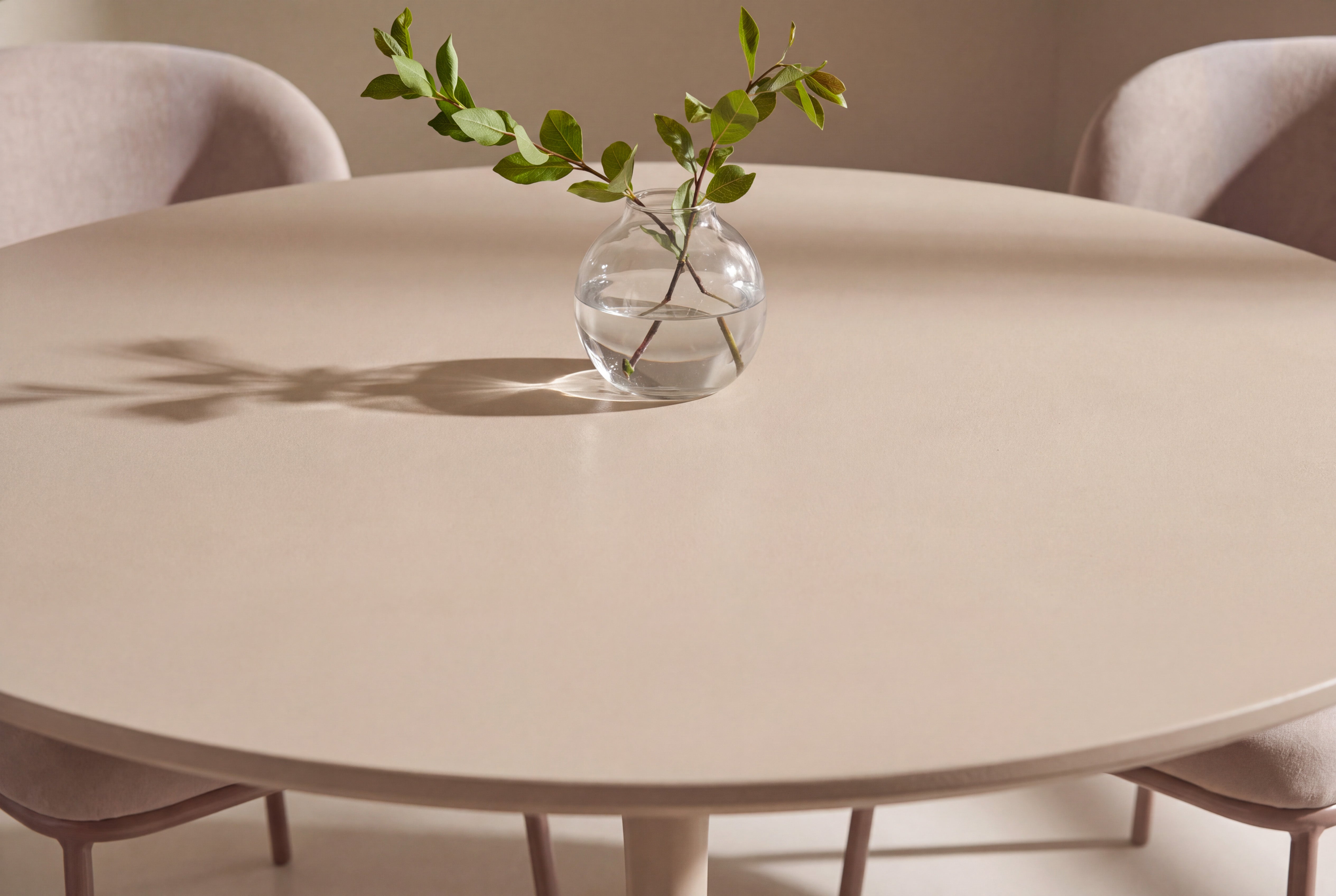 Essgruppe Esszimmertisch Glade ⌀100cm mit Stühlen Edina - Beige-Essgruppen-Venture Home-le canapé