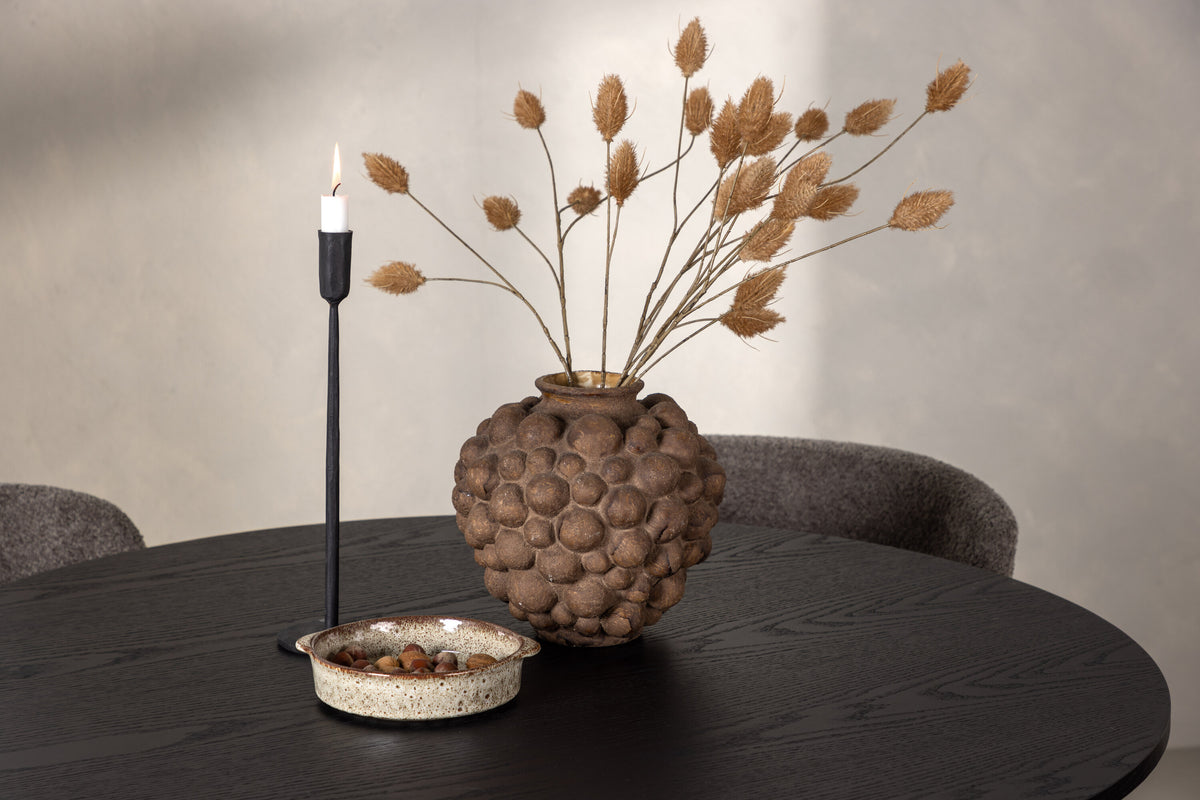 Essgruppe Runder Esstisch Ø110 mit Stühlen Modesto & Olivia - Braun-Essgruppen-Venture Home-le canapé