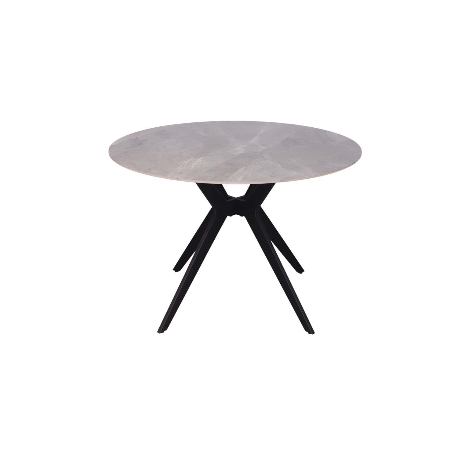 Esstisch Apollo Ø110cm mit Steinplatte - Grau-Esstisch Rund-Rousseau-le canapé
