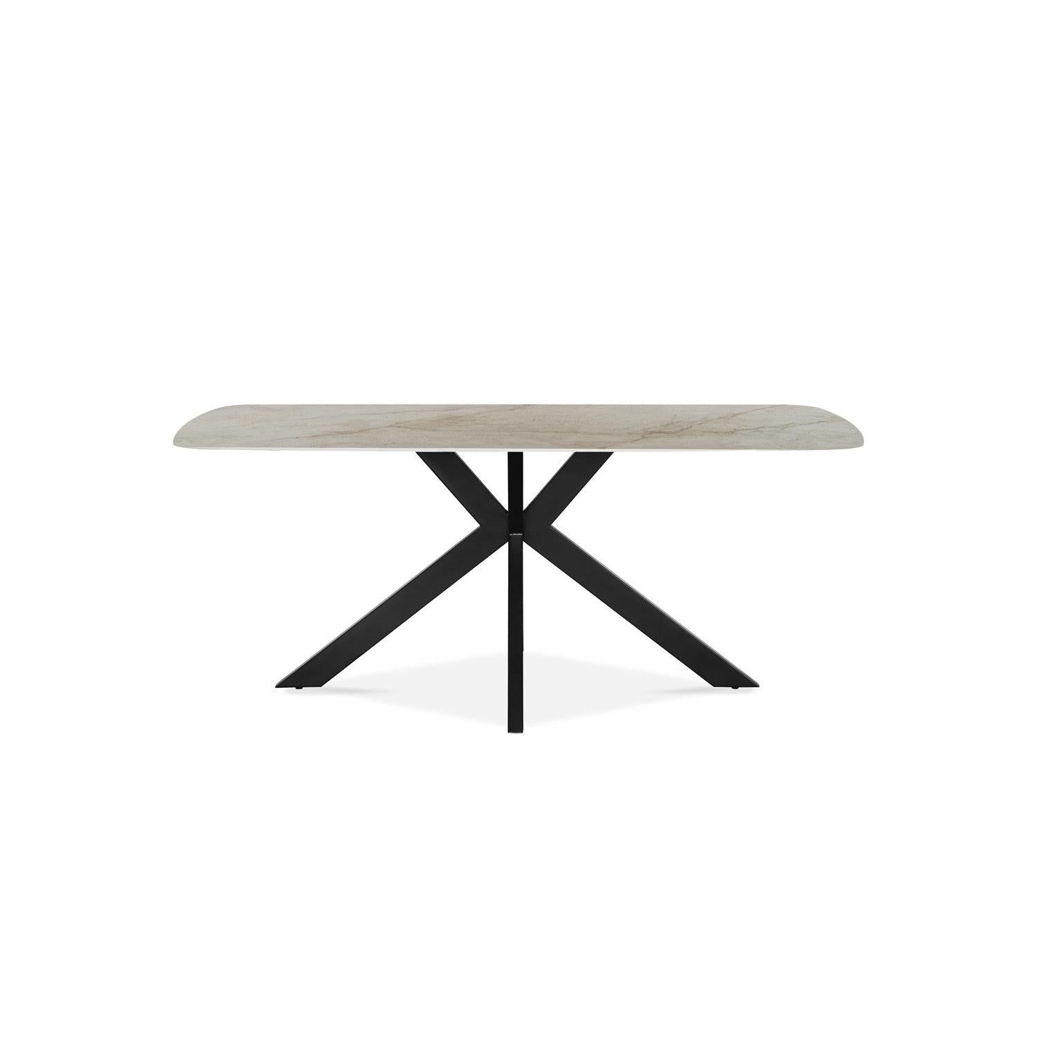 Esstisch Apollo Oval 180cm mit Steinplatte - Beige-Esstisch Oval-Rousseau-le canapé