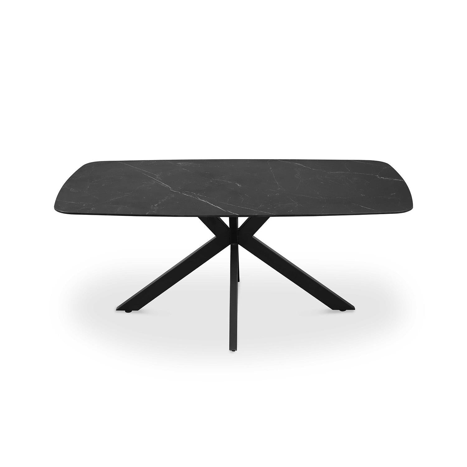 Esstisch Apollo Oval 180cm mit Steinplatte - Schwarz-Esstisch Oval-Rousseau-le canapé