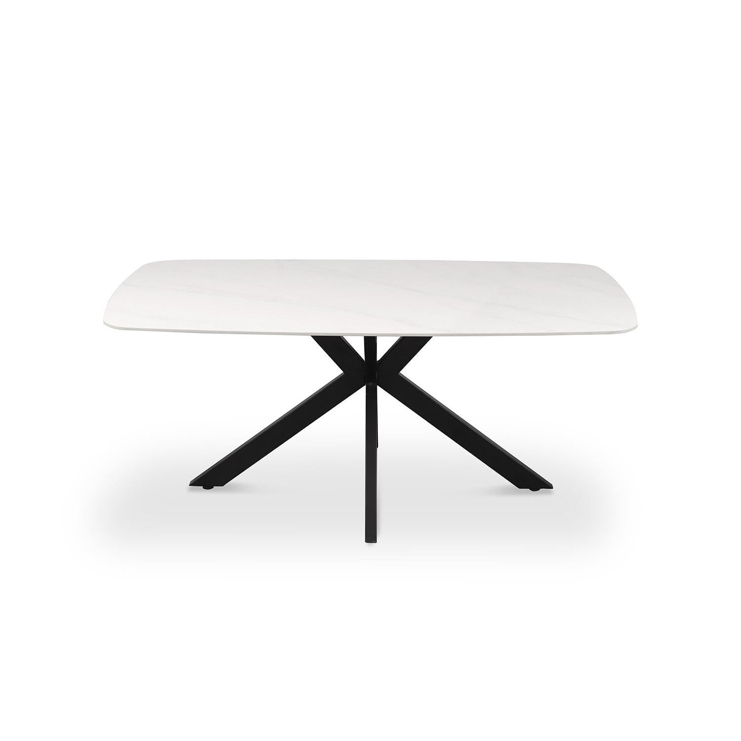 Esstisch Apollo Oval 180cm mit Steinplatte - Weiß-Esstisch Oval-Rousseau-le canapé