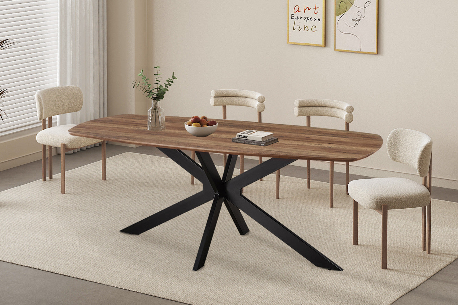 Esstisch Aziz 200cm Oval - Braun-Esstisch Oval-Rousseau-le canapé