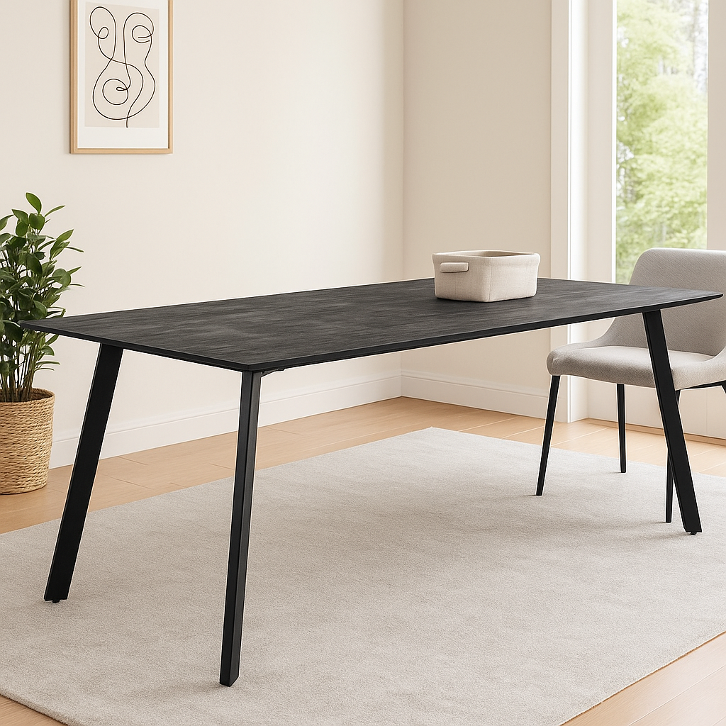Esstisch Berlin 160cm - Schwarz-Esstische Rechteckig-Benoa-le canapé