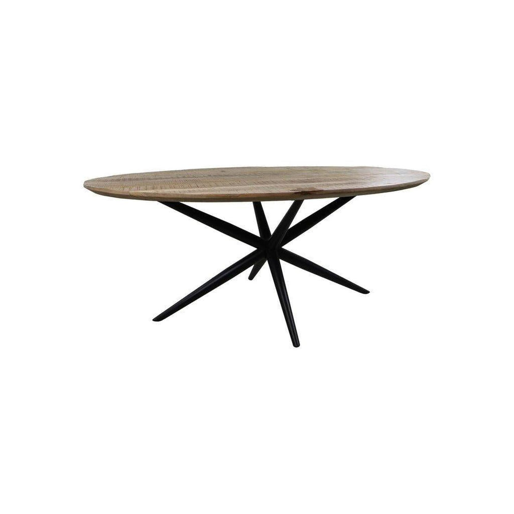 Esstisch Bern 180*100cm - Natur/Schwarz8720246326970Esstisch Oval