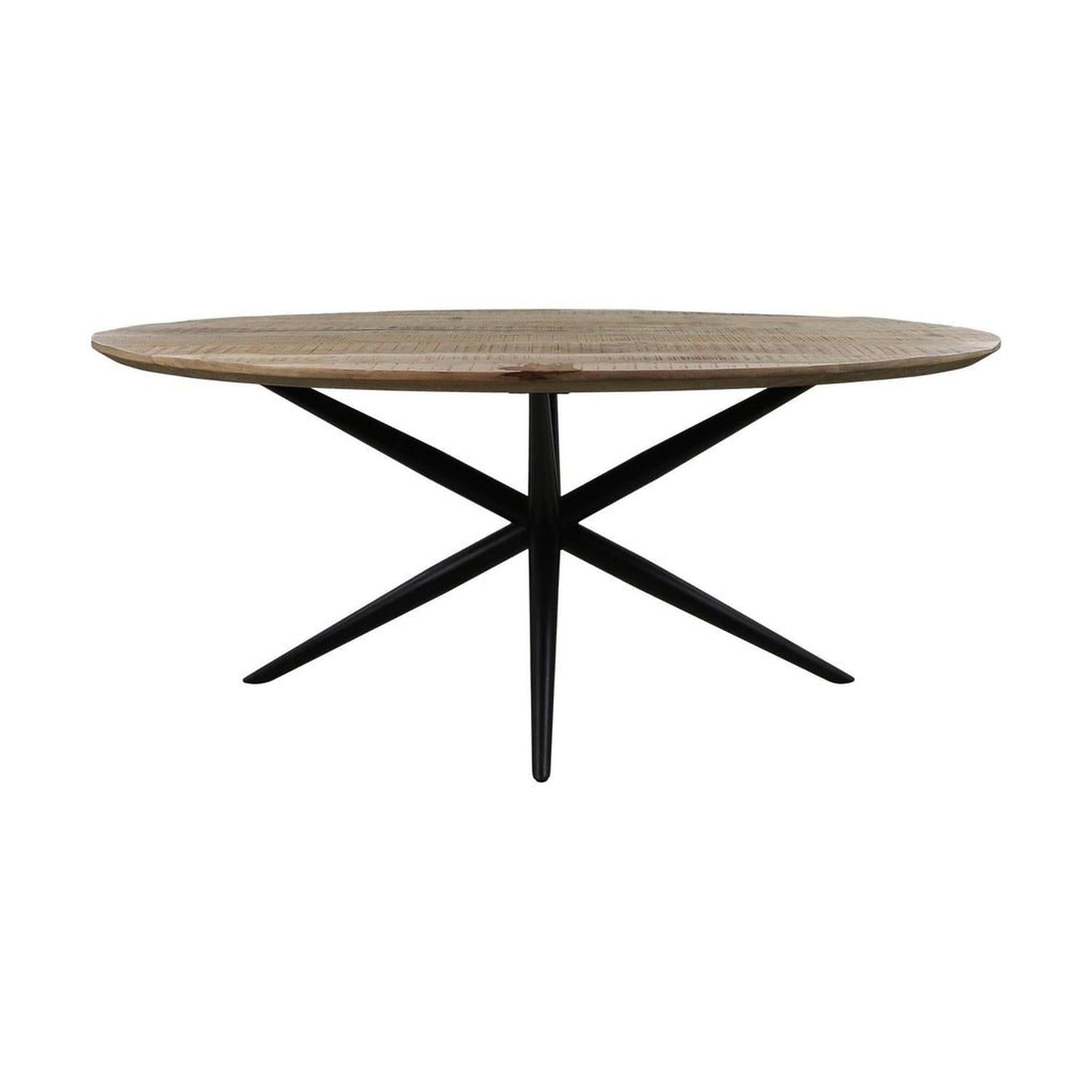 Esstisch Bern 180*100cm - Natur/Schwarz8720246326970Esstisch Oval