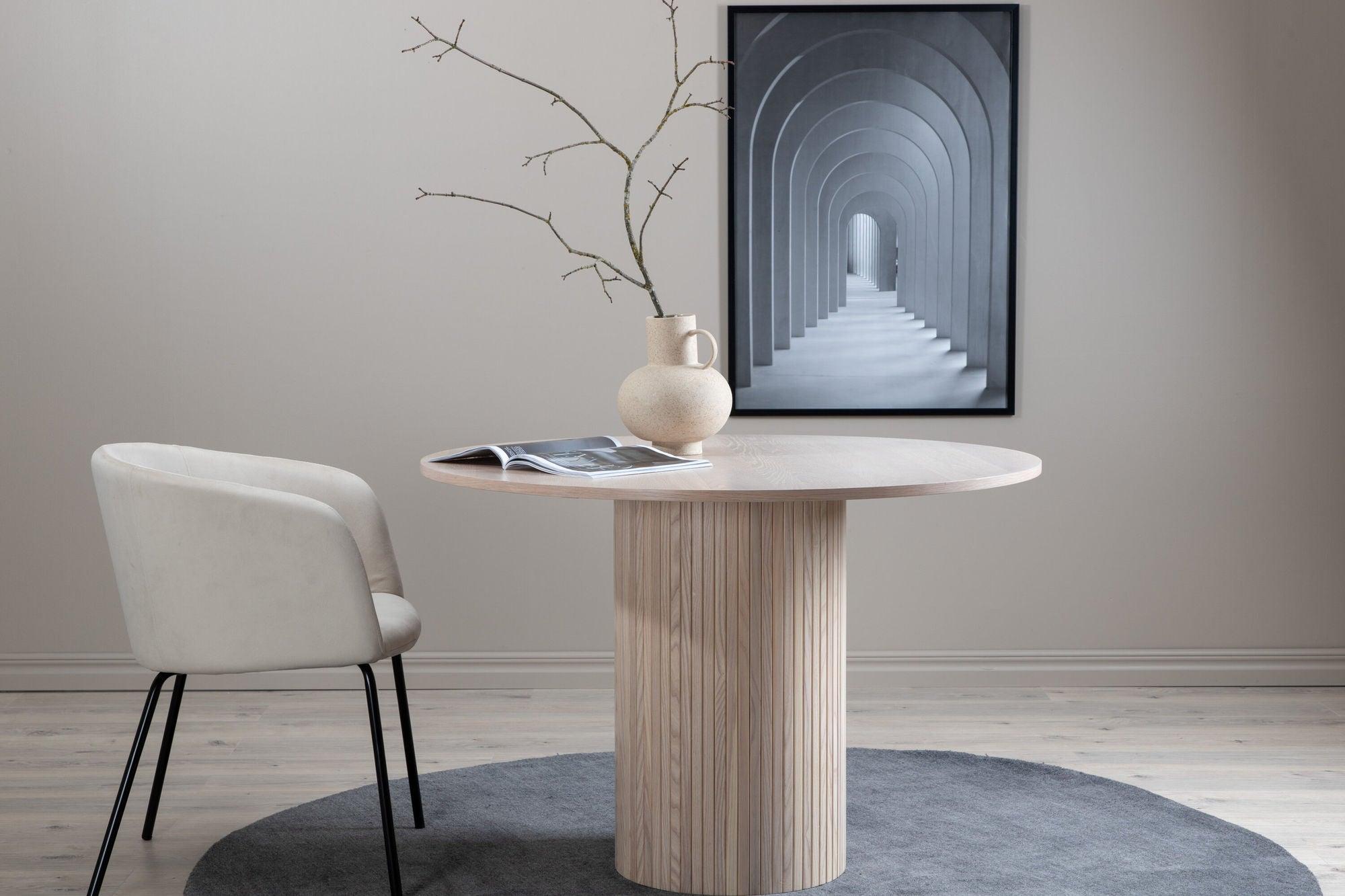 Esstisch Bianca Ø110cm - Cremeweiß-Esstisch Rund-Venture Home-le canapé