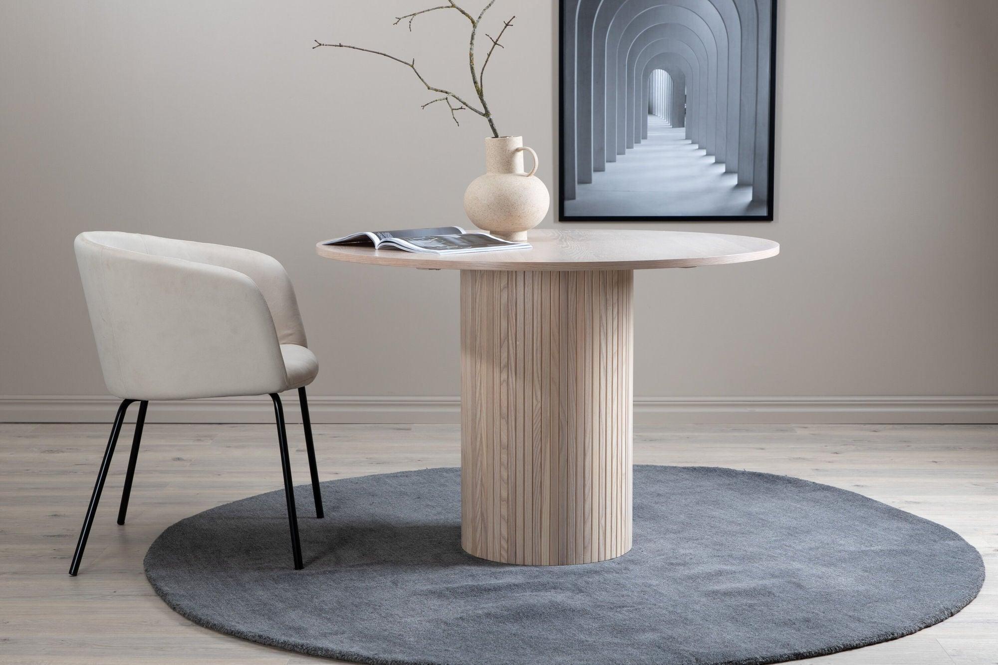 Esstisch Bianca Ø110cm - Cremeweiß-Esstische Rund-Venture Home-le canapé