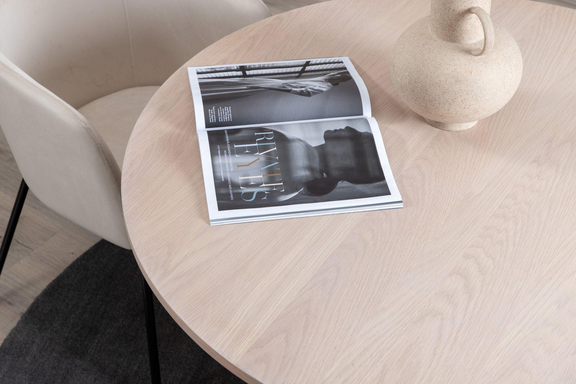 Esstisch Bianca Ø110cm - Kalkweiß-Esstisch Rund-Venture Home-le canapé