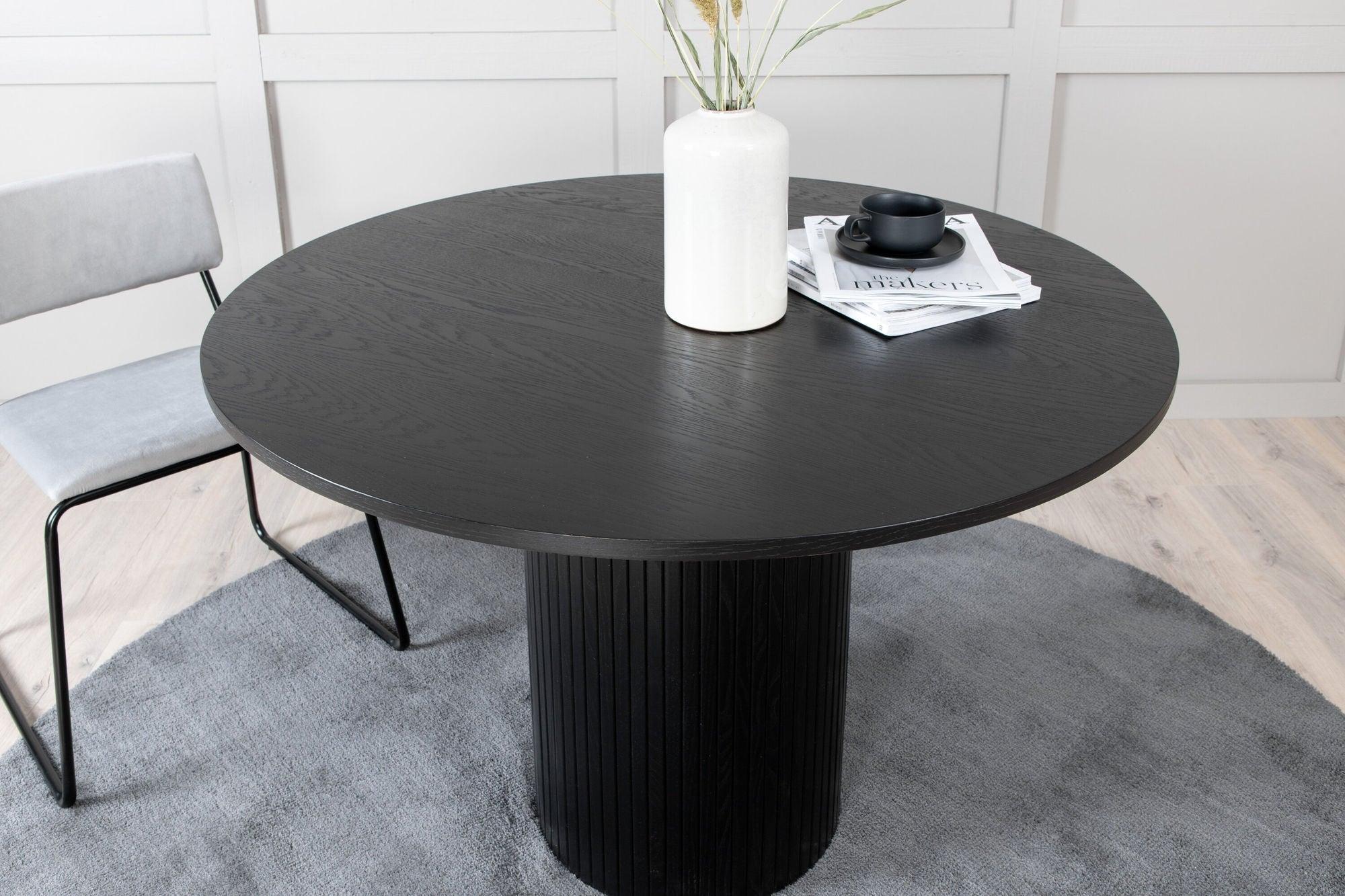 Esstisch Bianca Ø110cm - Schwarz-Esstisch Rund-Venture Home-le canapé