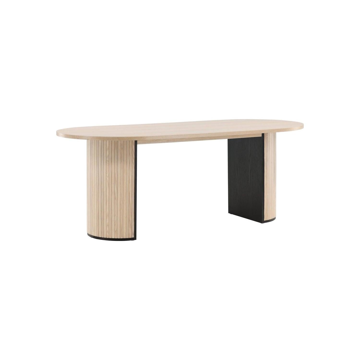 Esstisch Bianca Oval 200*90cm - Cremeweiß-Esstische Oval-Venture Home-le canapé