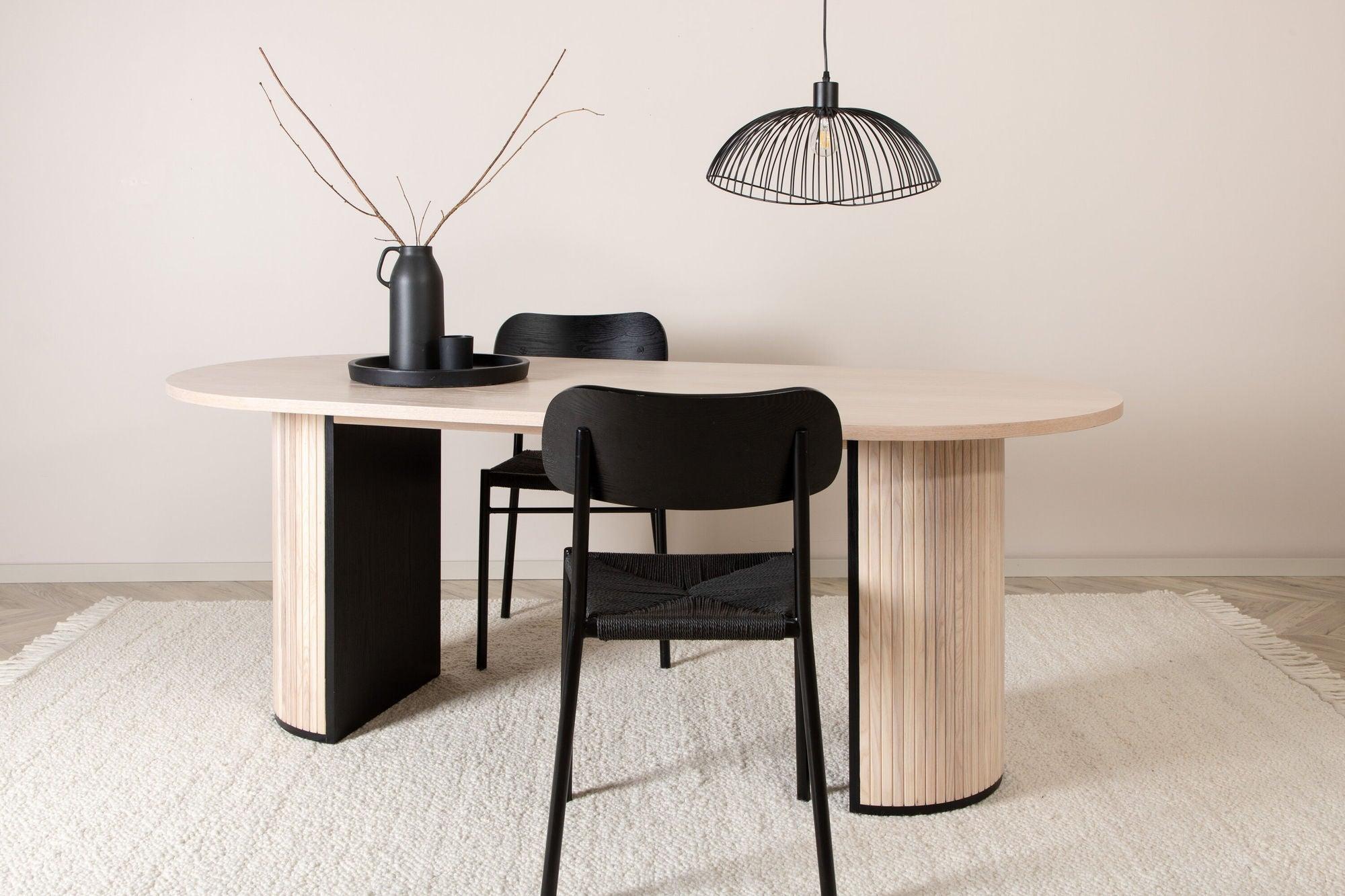 Esstisch Bianca Oval 200*90cm - Cremeweiß-Esstische Oval-Venture Home-le canapé