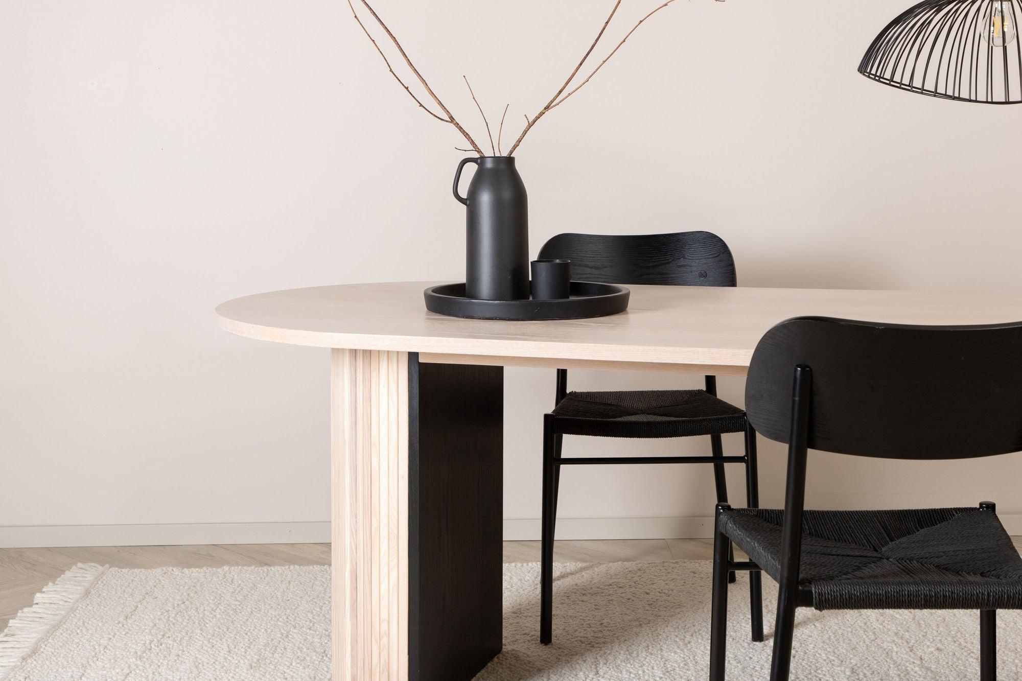 Esstisch Bianca Oval 200*90cm - Cremeweiß-Esstische Oval-Venture Home-le canapé