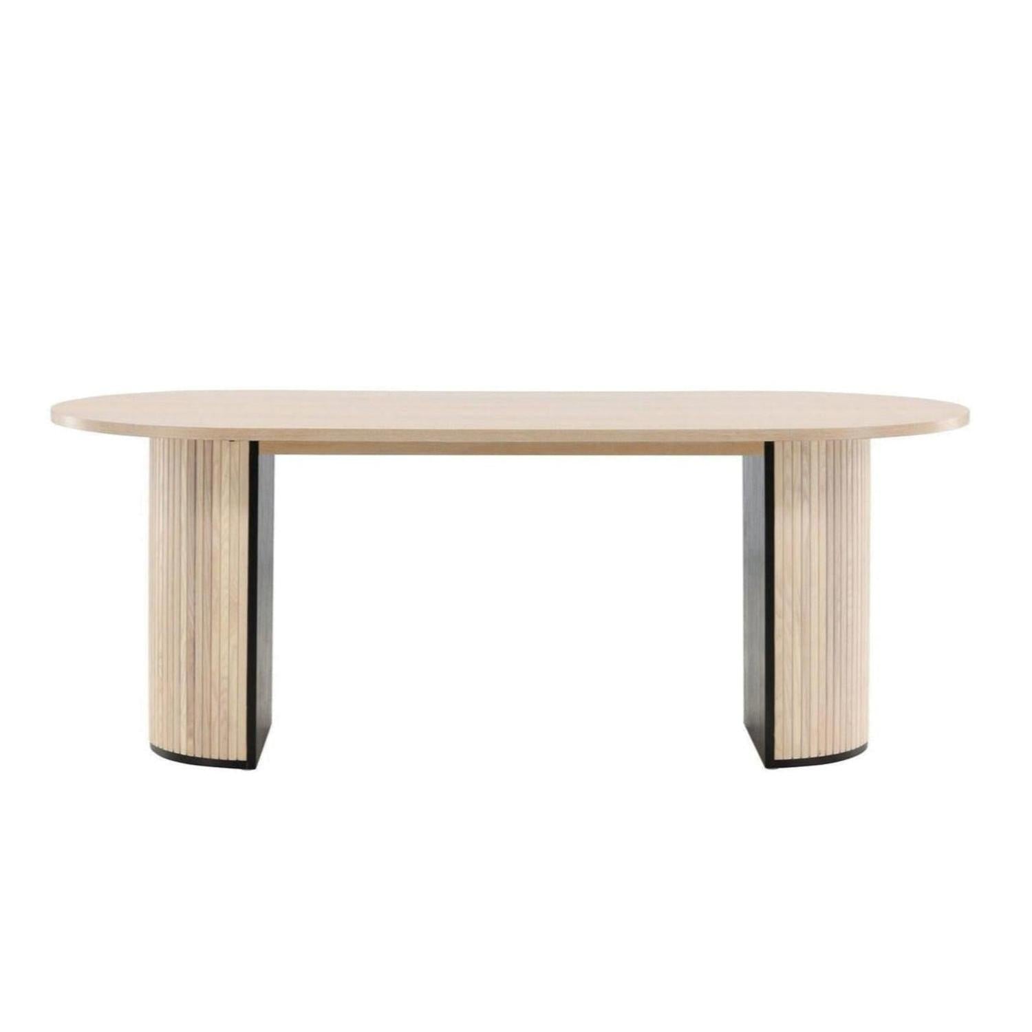 Esstisch Bianca Oval 200*90cm - Kalkweiß-Esstisch Oval-Venture Home-le canapé