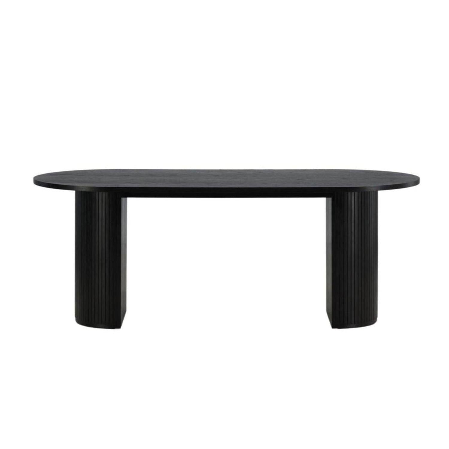 Esstisch Bianca Oval 200*90cm - Schwarz-Esstisch Oval-Venture Home-le canapé