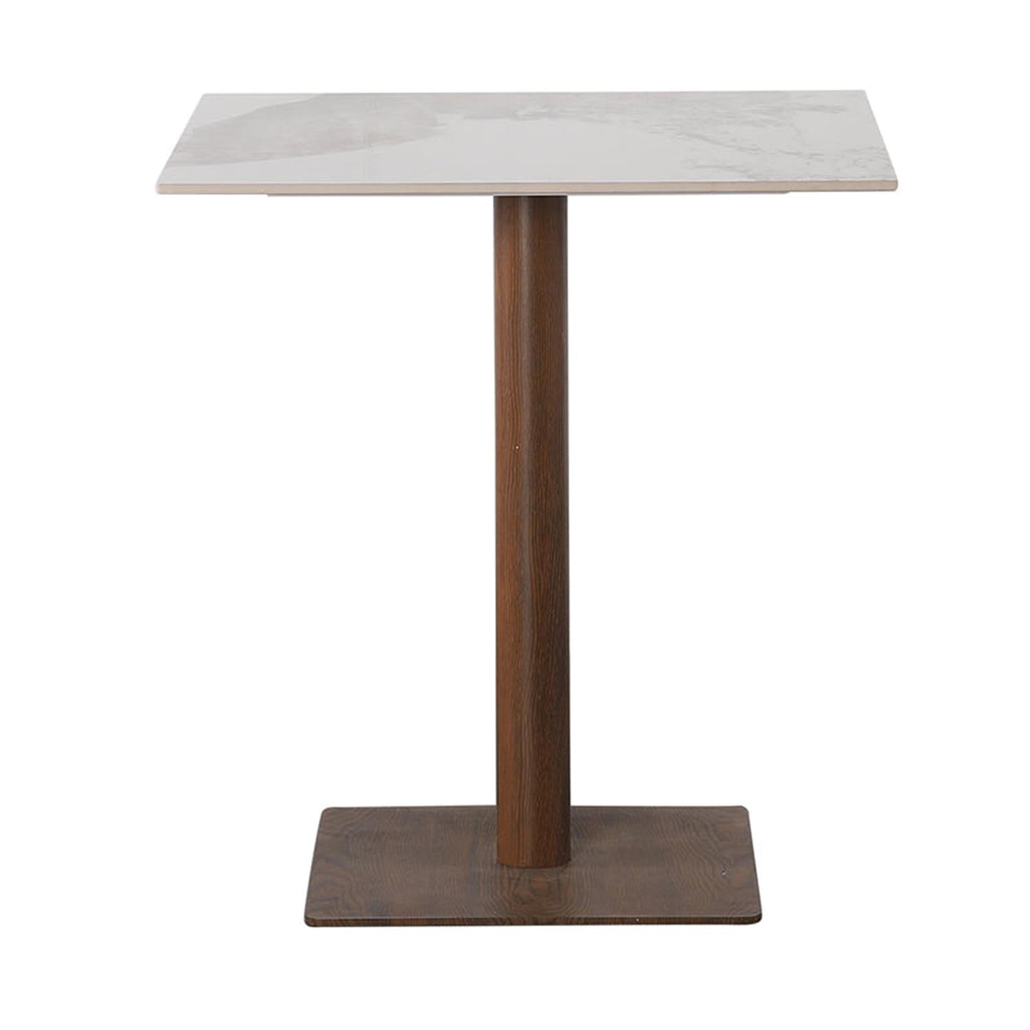 Esstisch Bistro aus Keramik 70x70cm - Weiß-Esstische Rechteckig-Pole to Pole-le canapé