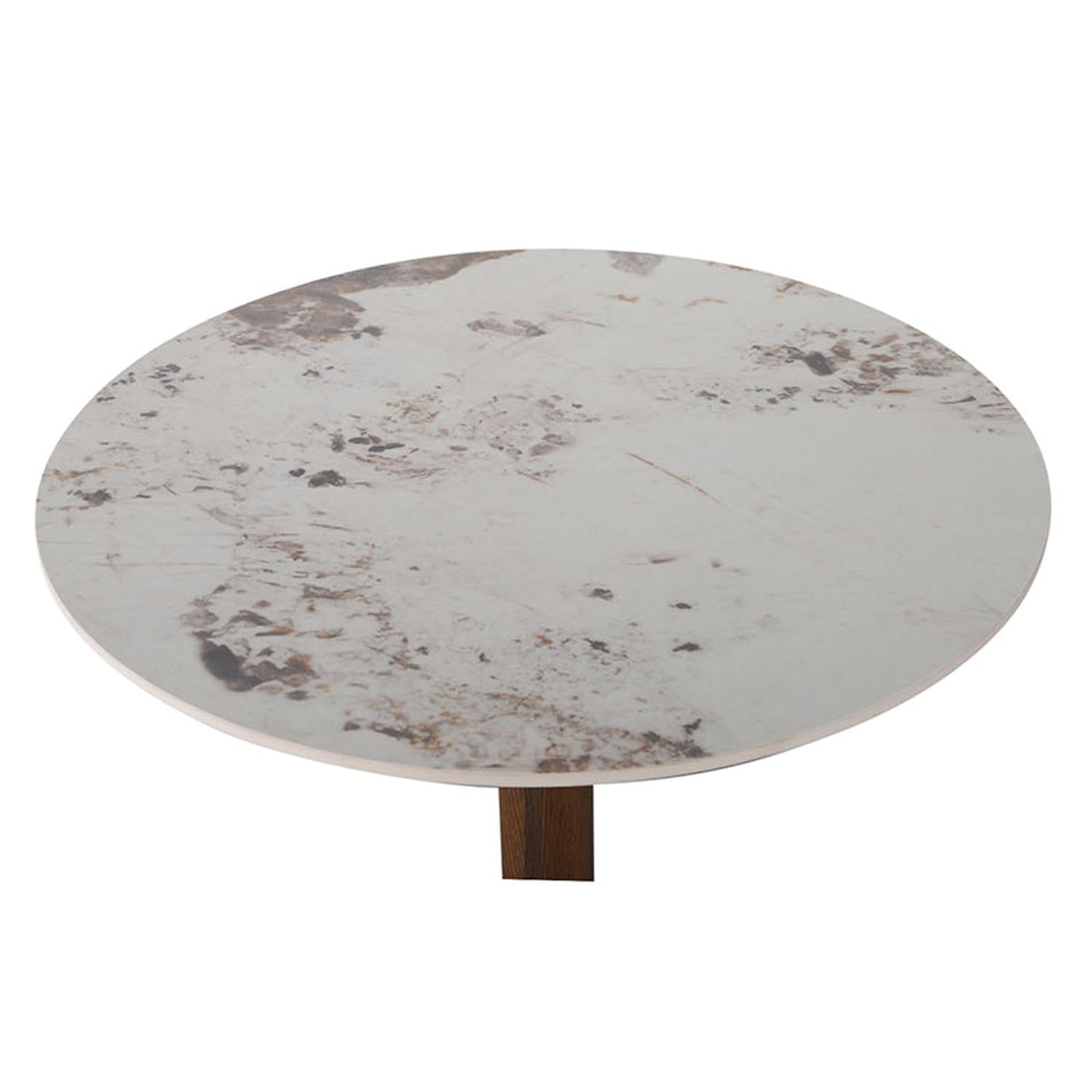 Esstisch Bistro aus Keramik Ø70cm - Weiß-Esstische Rund-Pole to Pole-le canapé