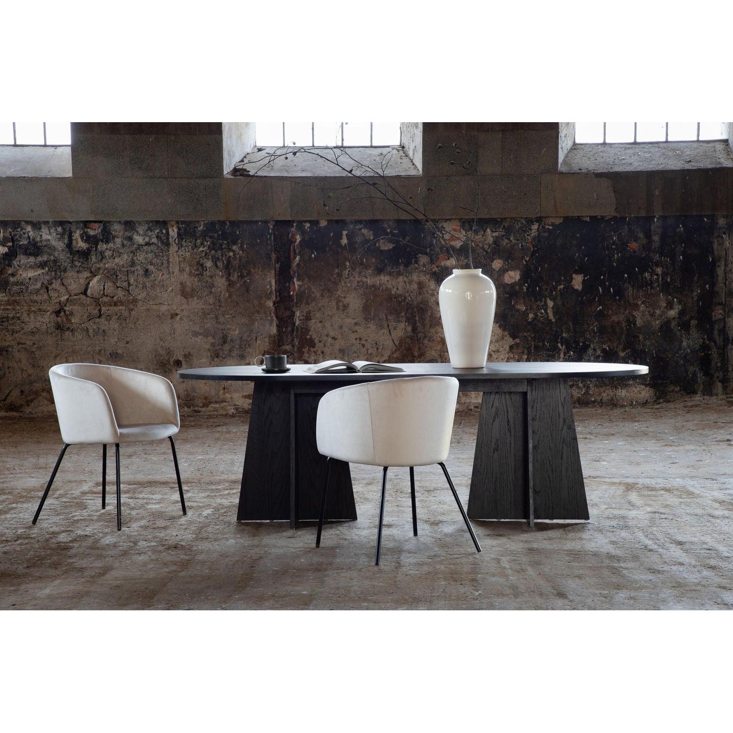 Esstisch Bootcut 230*115cm - Schwarz-Esstische Oval-Venture Home-le canapé