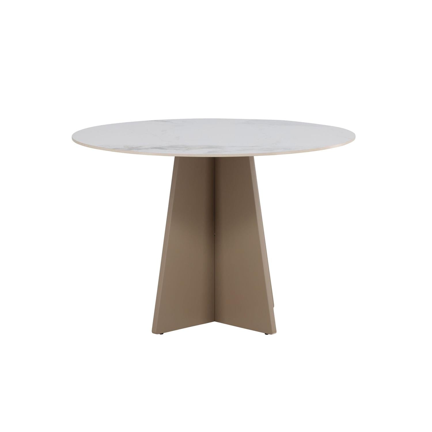 Esstisch Bootcut Ø110cm mit Sinterstein - Marmoroptik-Esstische Rund-Venture Home-le canapé