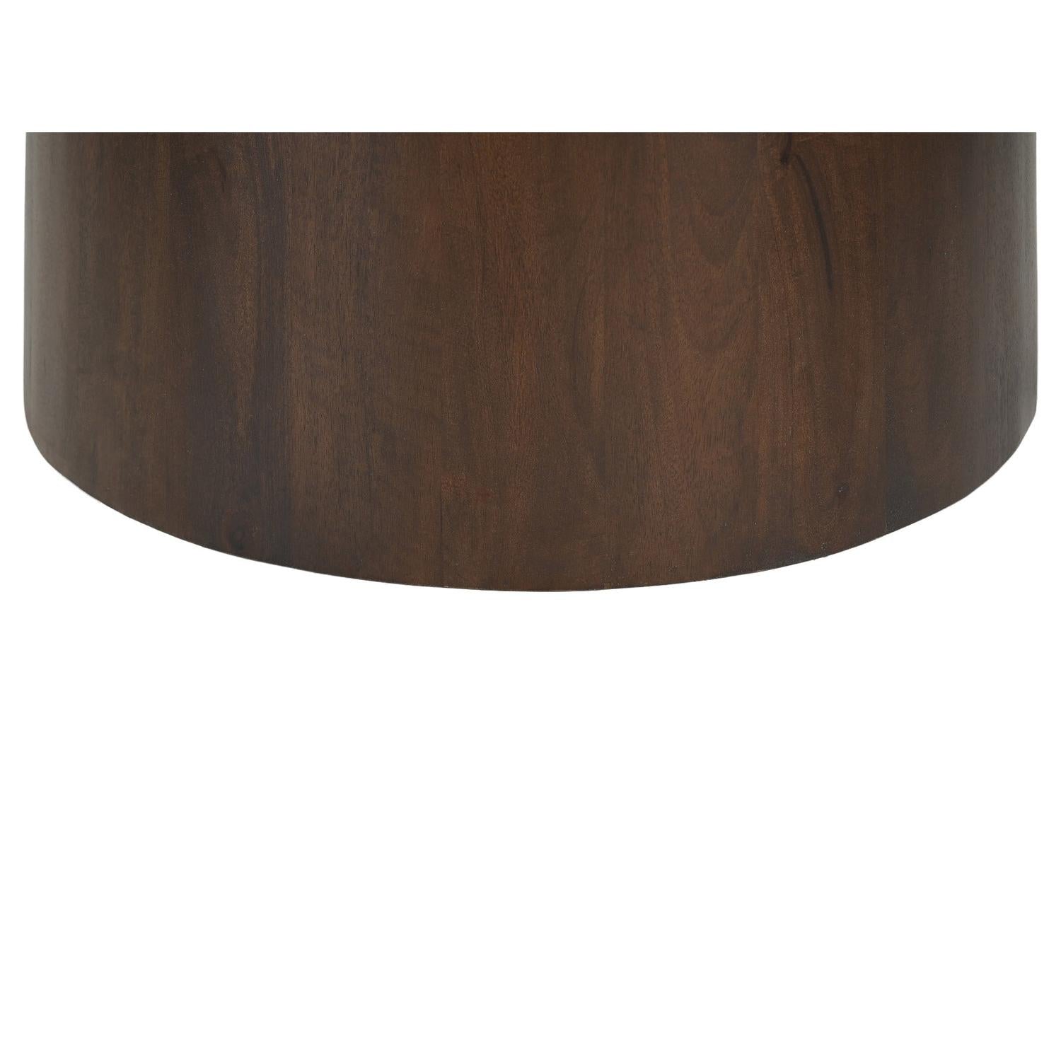 Esstisch Bottecino aus Mangoholz Ø130cm - Beige/Braun-Esstische Rund-Livingfurn-le canapé