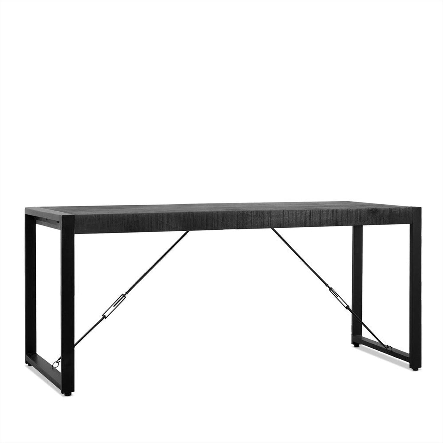Esstisch Britt aus Mangoholz 200cm - Schwarz-Esstische Rechteckig-Benoa-le canapé