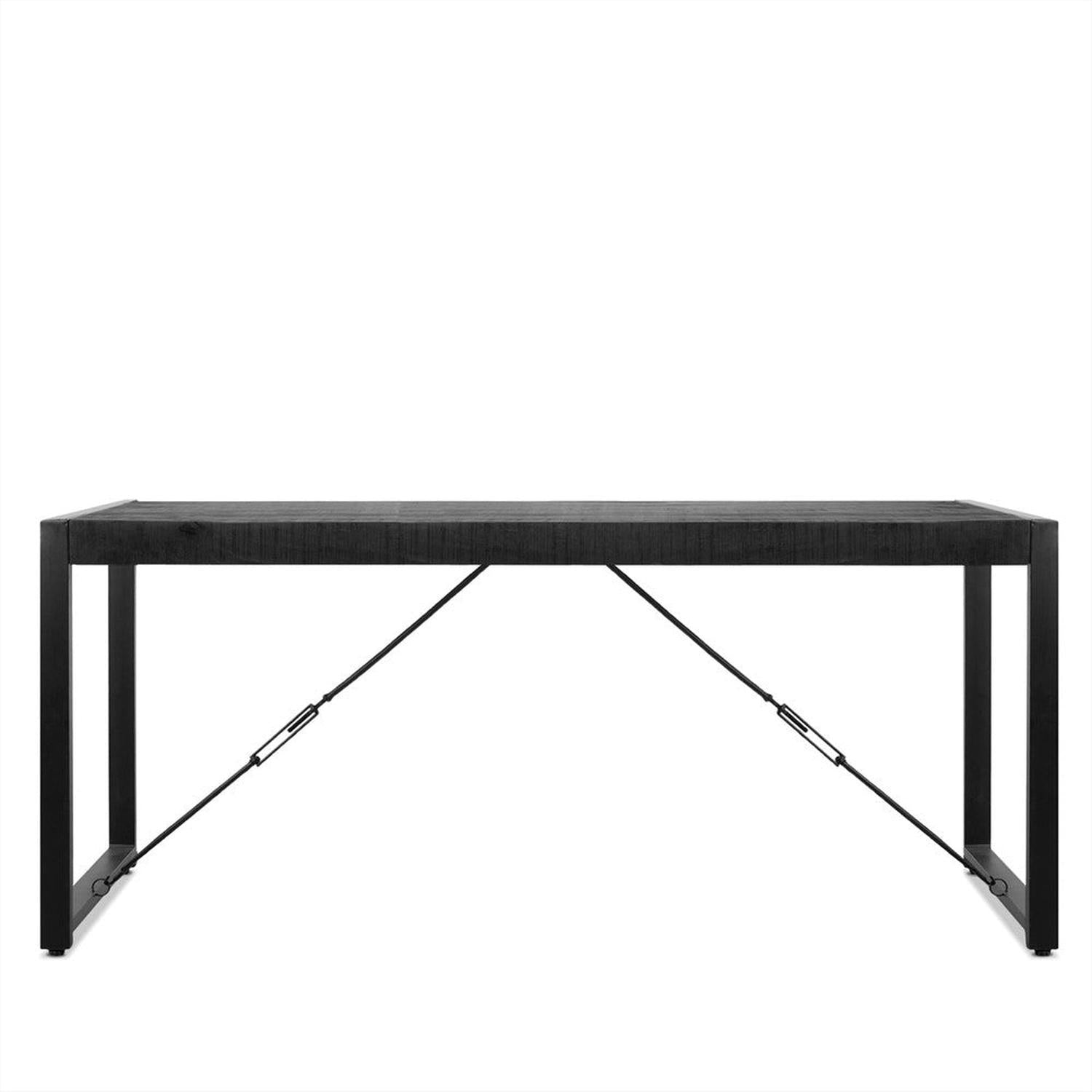 Esstisch Britt aus Mangoholz 200cm - Schwarz-Esstische Rechteckig-Benoa-le canapé