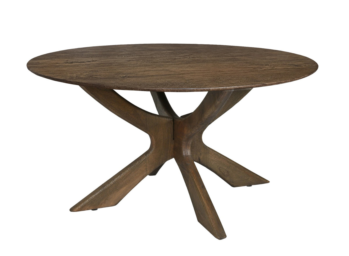 Esstisch Brix Montreaux Ø150cm aus Massivholz - Braun-Esstische Rund-Livingfurn-le canapé