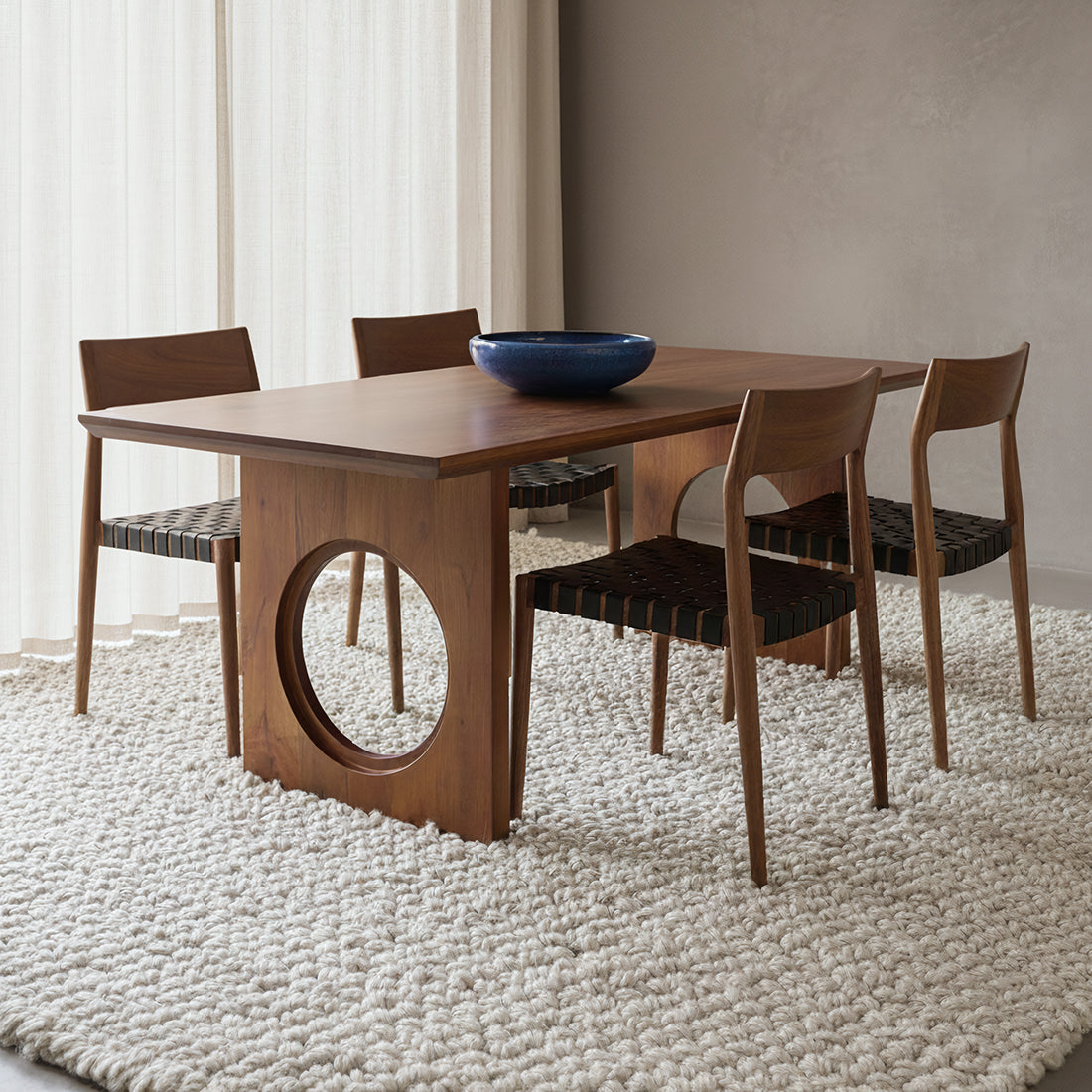 Esstisch Bullnose Loop aus Mangoholz 240cm - Dunkelbraun-Esstische Rechteckig-Raw Materials-le canapé