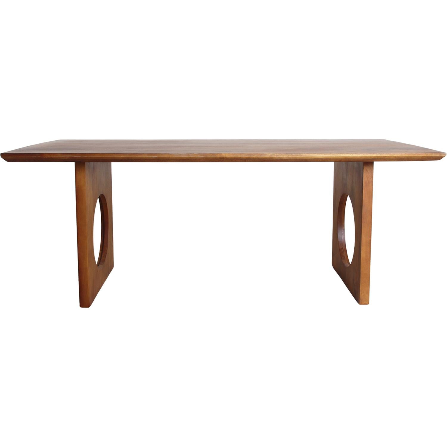 Esstisch Bullnose Loop aus Mangoholz 240cm - Dunkelbraun-Esstische Rechteckig-Raw Materials-le canapé