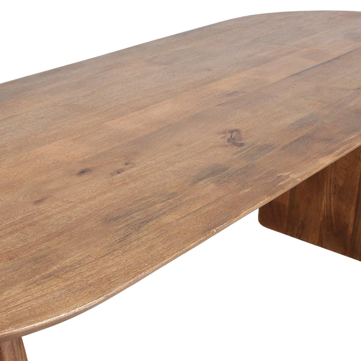 Esstisch Bullnose Oval aus Mangoholz 200cm - Dunkelbraun-Esstische Oval-Raw Materials-le canapé