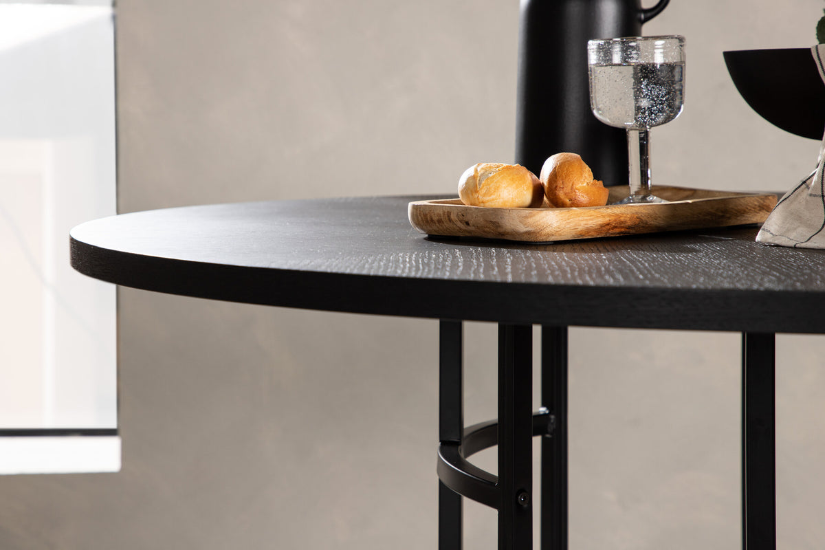 Esstisch Copenhagen Ø115cm - Schwarz-Esstische Rund-Venture Home-le canapé