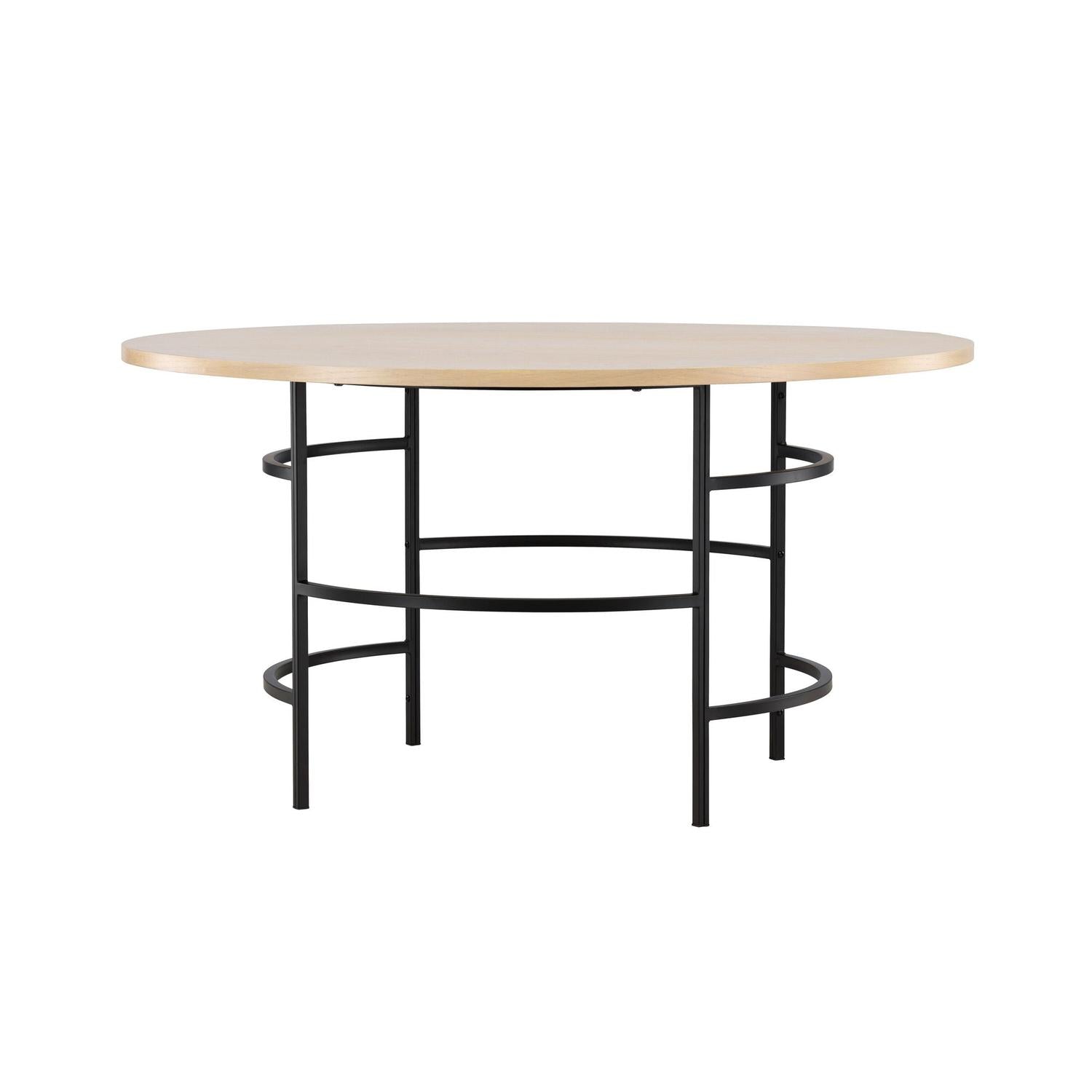 Esstisch Copenhagen Ø140cm - Cremeweiß/Schwarz-Esstisch Rund-Venture Home-le canapé