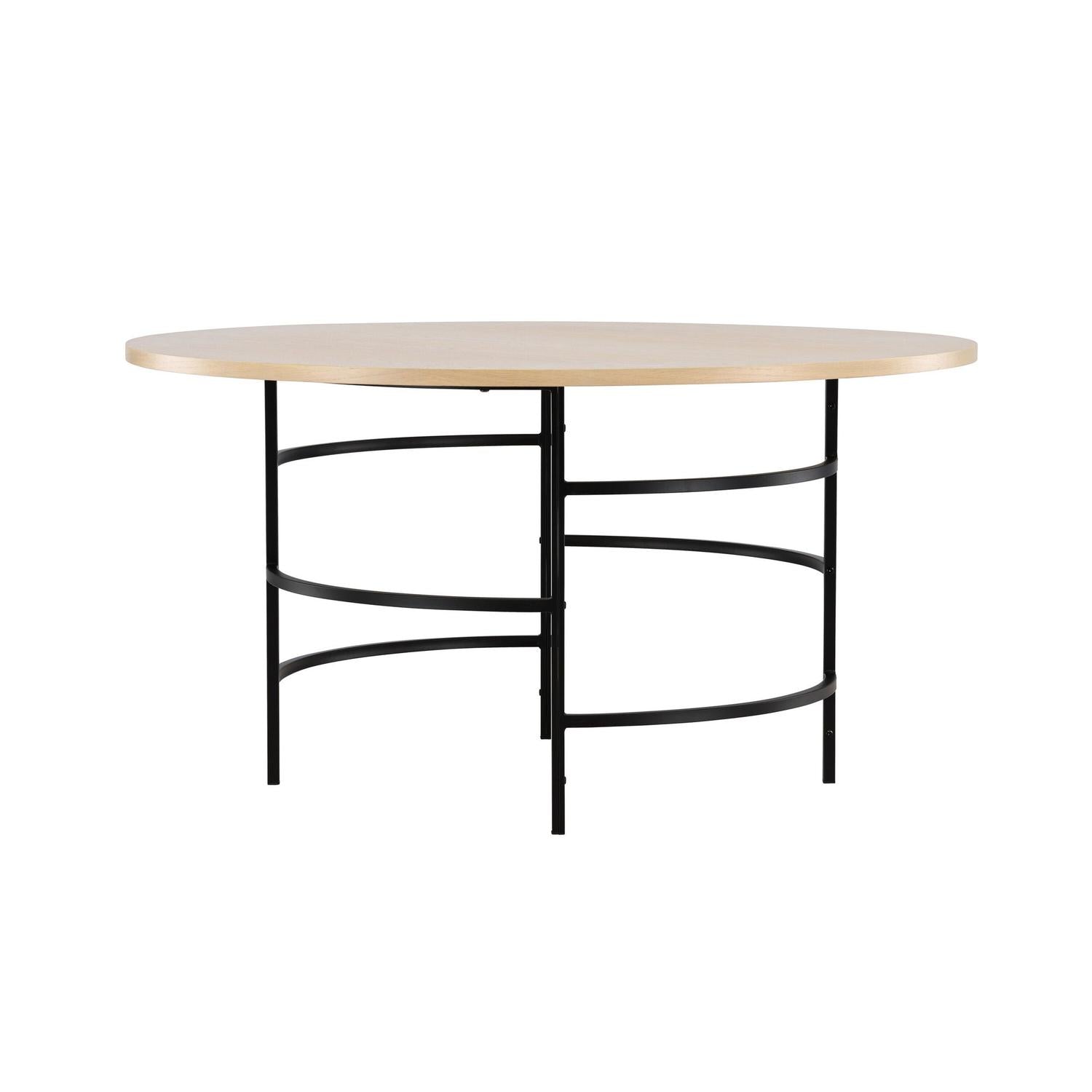 Esstisch Copenhagen Ø140cm - Cremeweiß/Schwarz-Esstisch Rund-Venture Home-le canapé