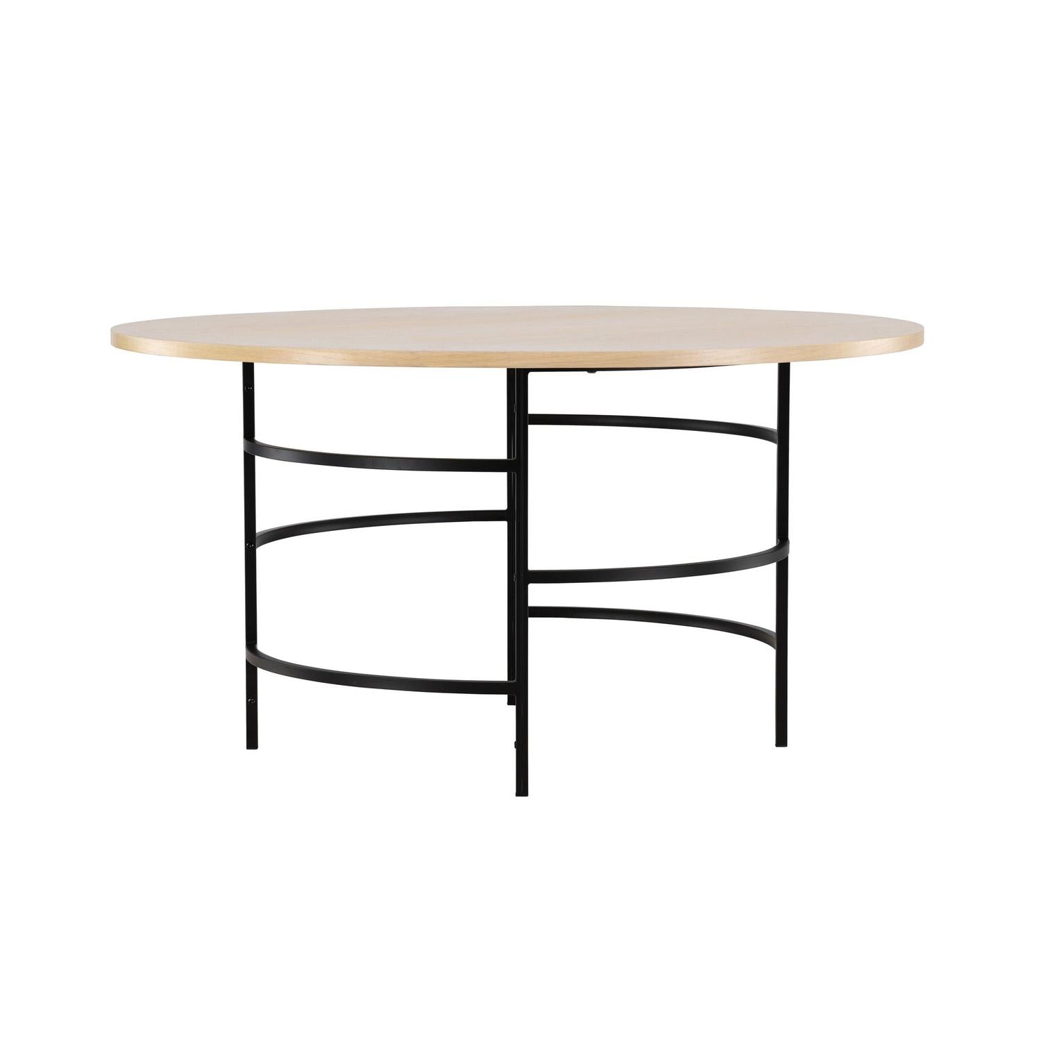 Esstisch Copenhagen Ø140cm - Cremeweiß/Schwarz-Esstisch Rund-Venture Home-le canapé