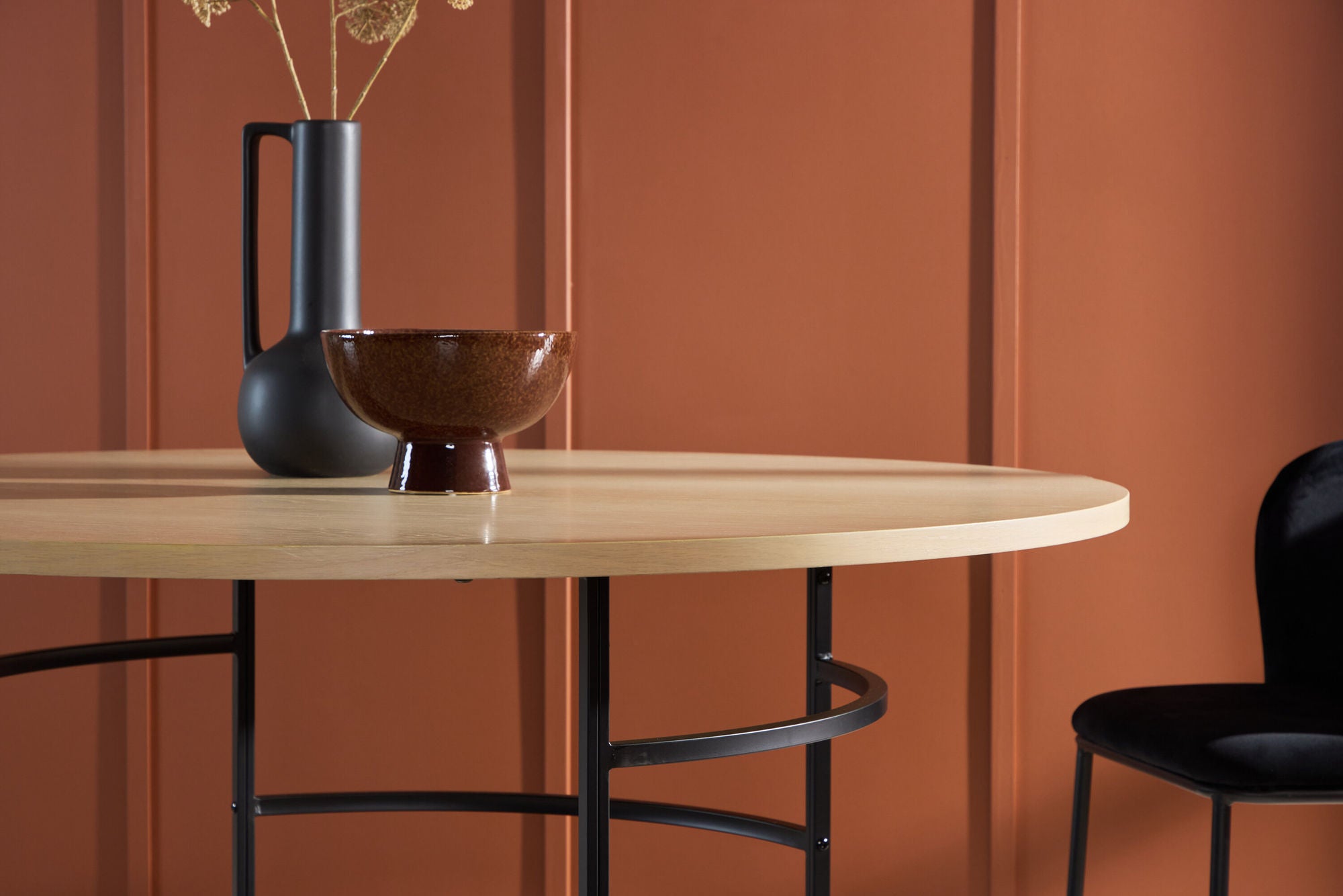 Esstisch Copenhagen Ø140cm - Cremeweiß/Schwarz-Esstische Rund-Venture Home-le canapé
