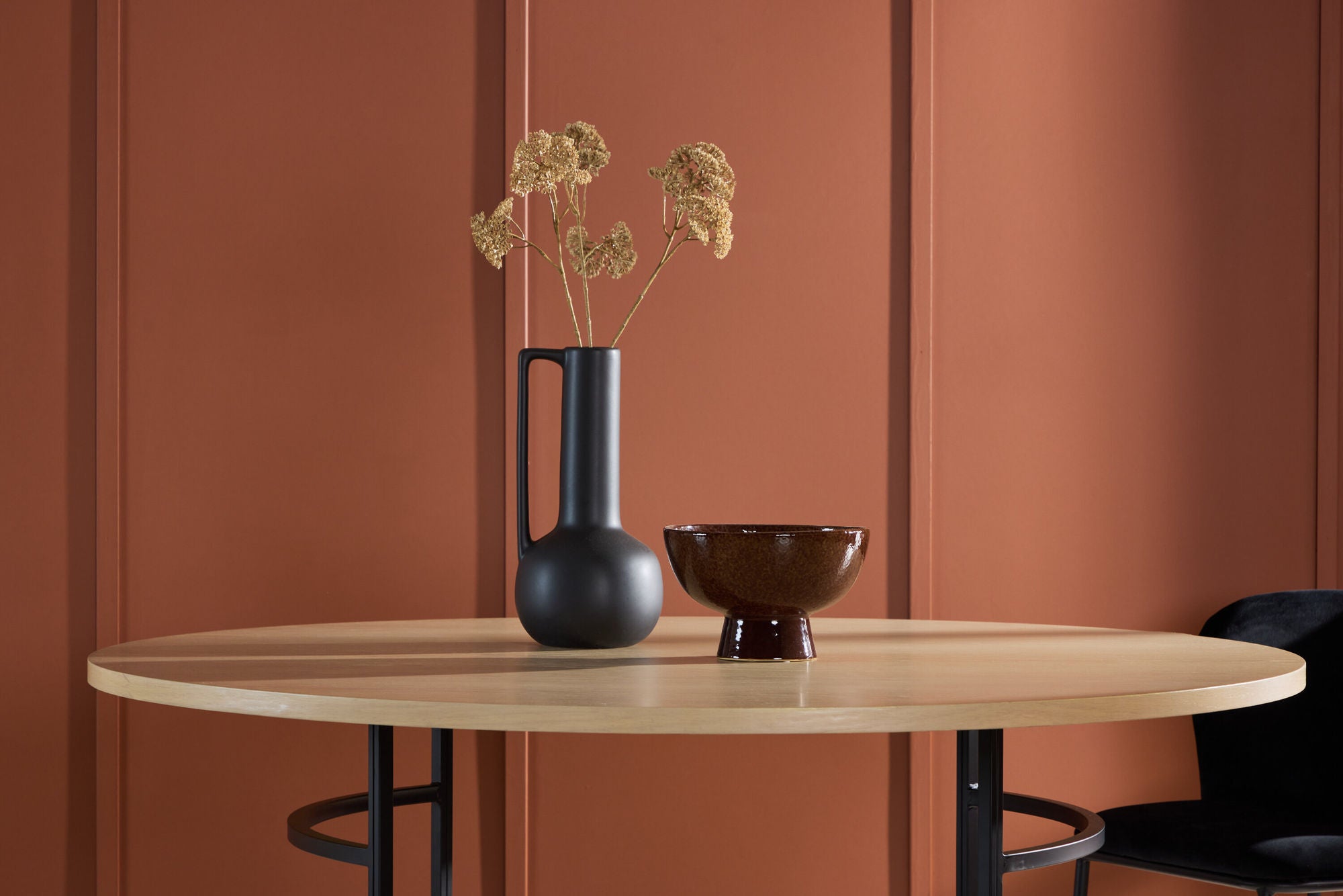 Esstisch Copenhagen Ø140cm - Cremeweiß/Schwarz-Esstische Rund-Venture Home-le canapé