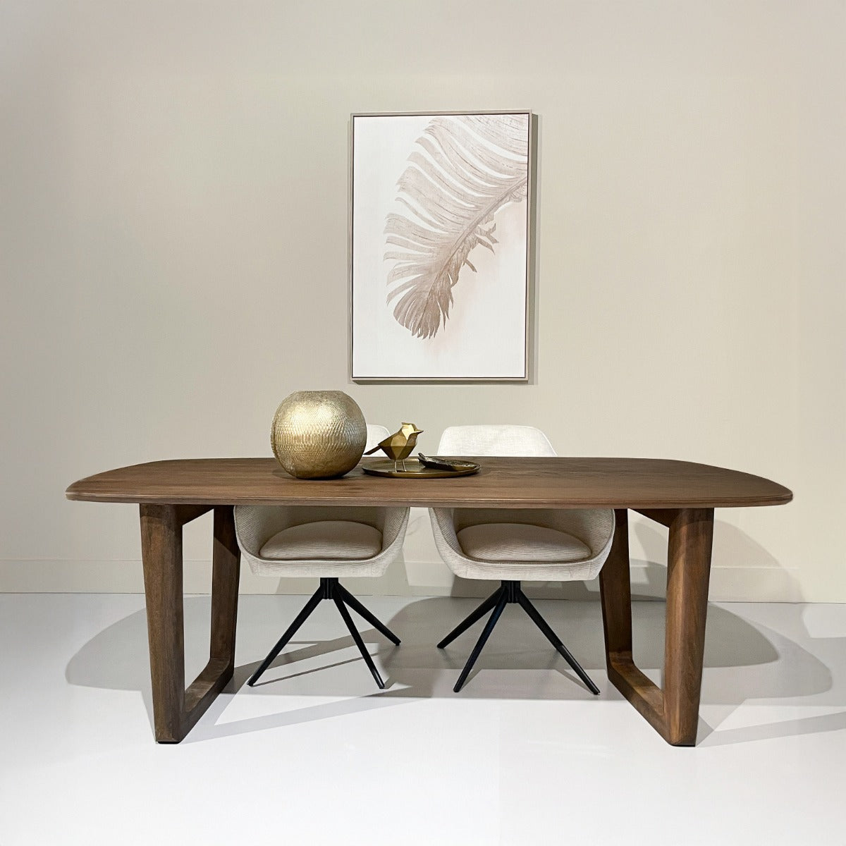 Esstisch Cortez aus Mangoholz 200cm - Dunkelbraun-Esstische Rechteckig-Livingfurn-le canapé